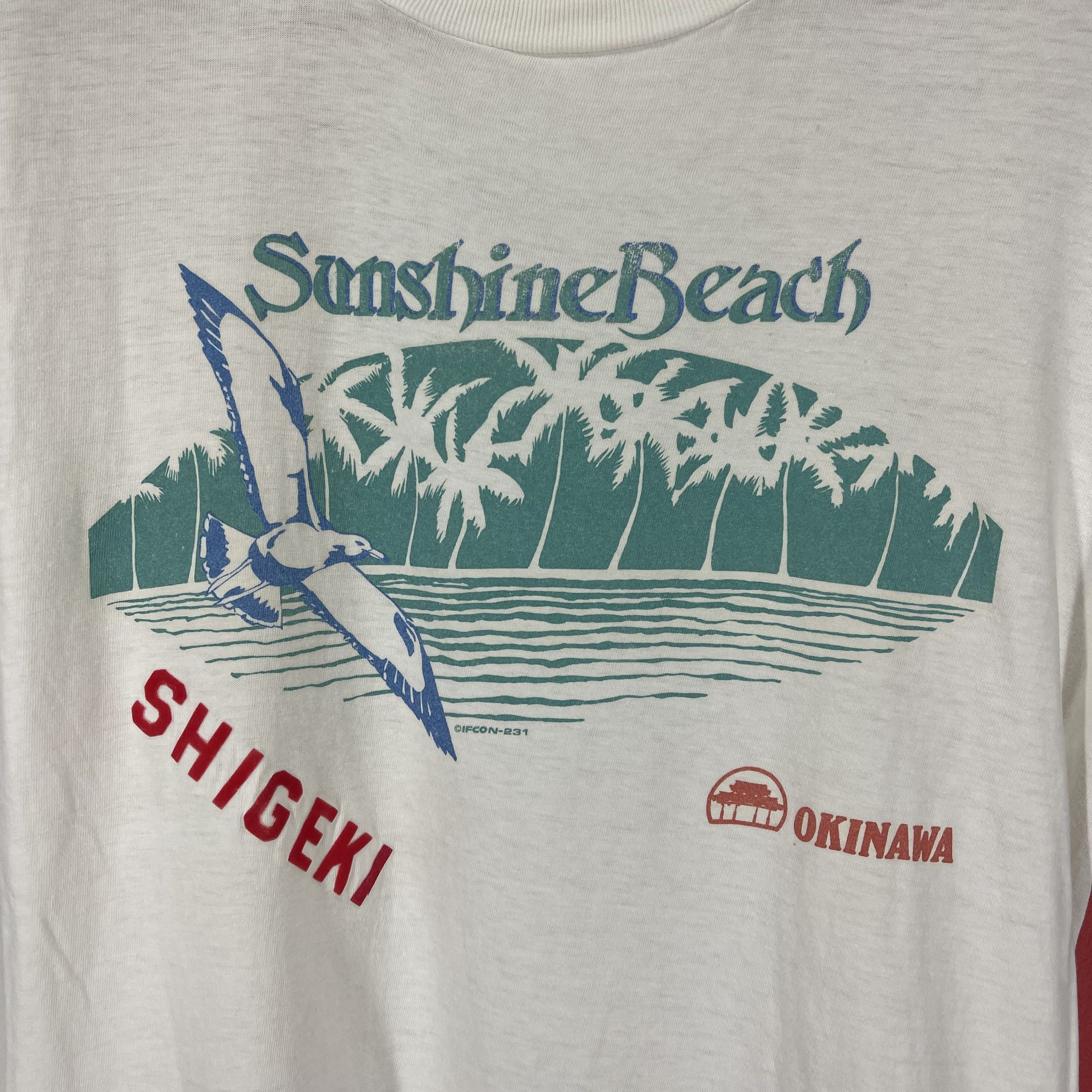 IF & Co. 90s Vintage SHIGEKI OKINAWA SUNSHINE BEACH T Shirt #1725/06 Size US M / EU 48-50 / 2 - 2 Thumbnail