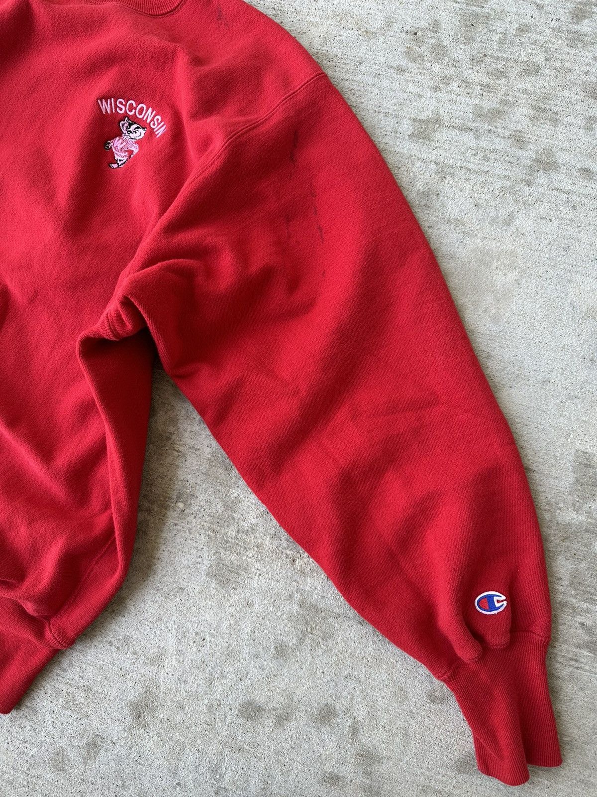 Vintage 90s Wisconsin Badgers Champion Reverse Weave Sweatshirt Size US XL / EU 56 / 4 - 4 Thumbnail