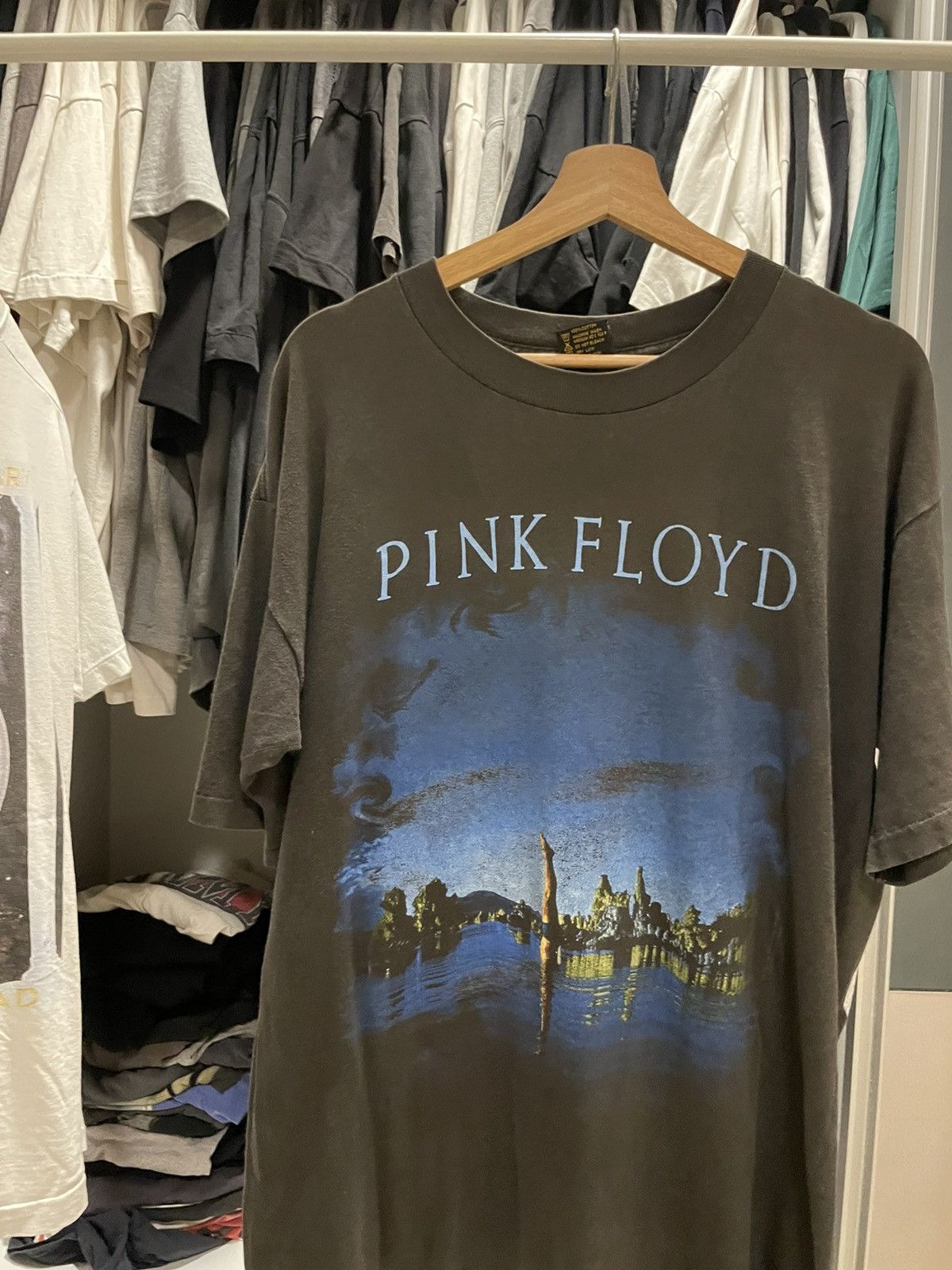 image of Vintage 1992 Pink Floyd Wish You Were Here Tee in Black, Men's (Size XL)