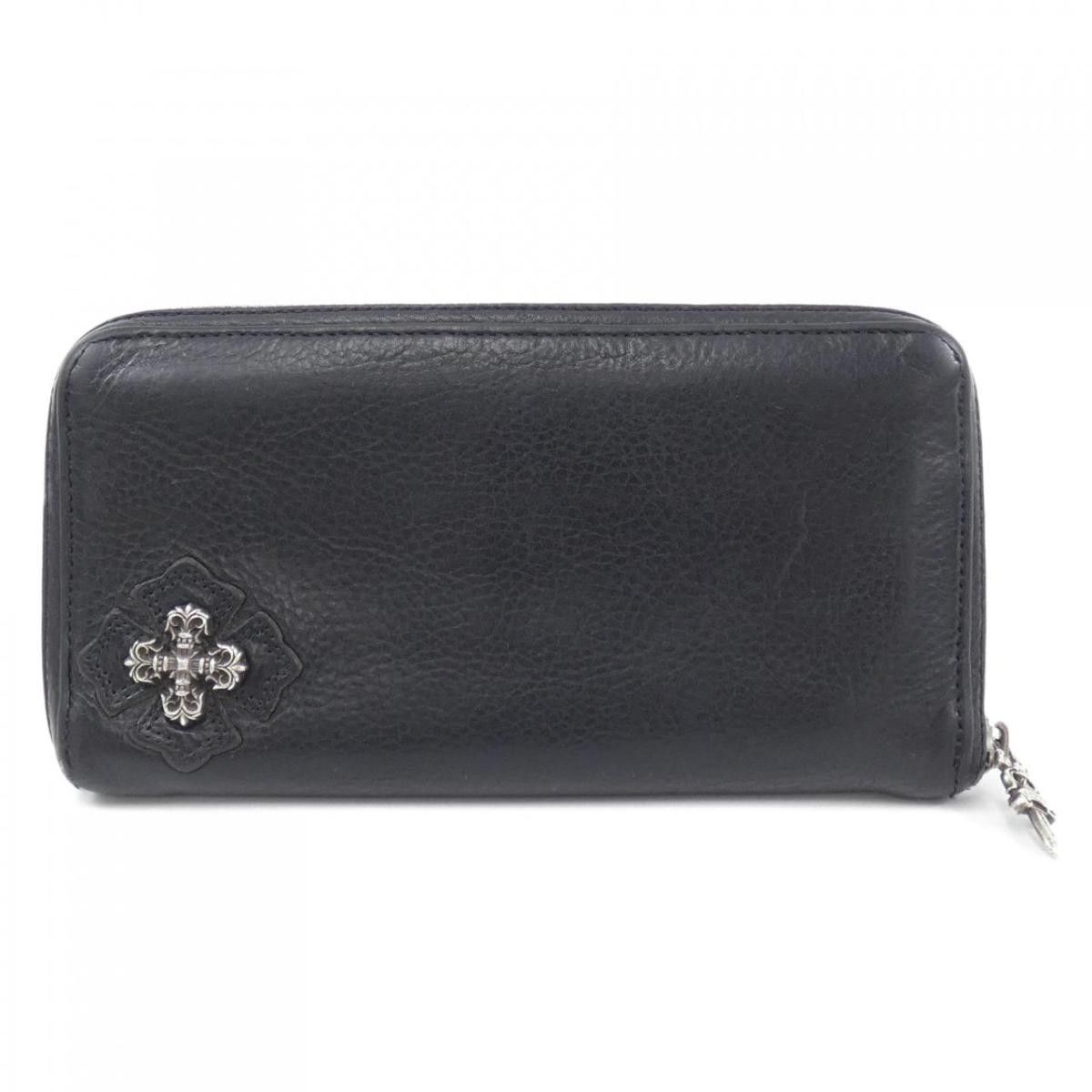 image of Chrome Hearts Filigree Plus Wallet in Black, Men's