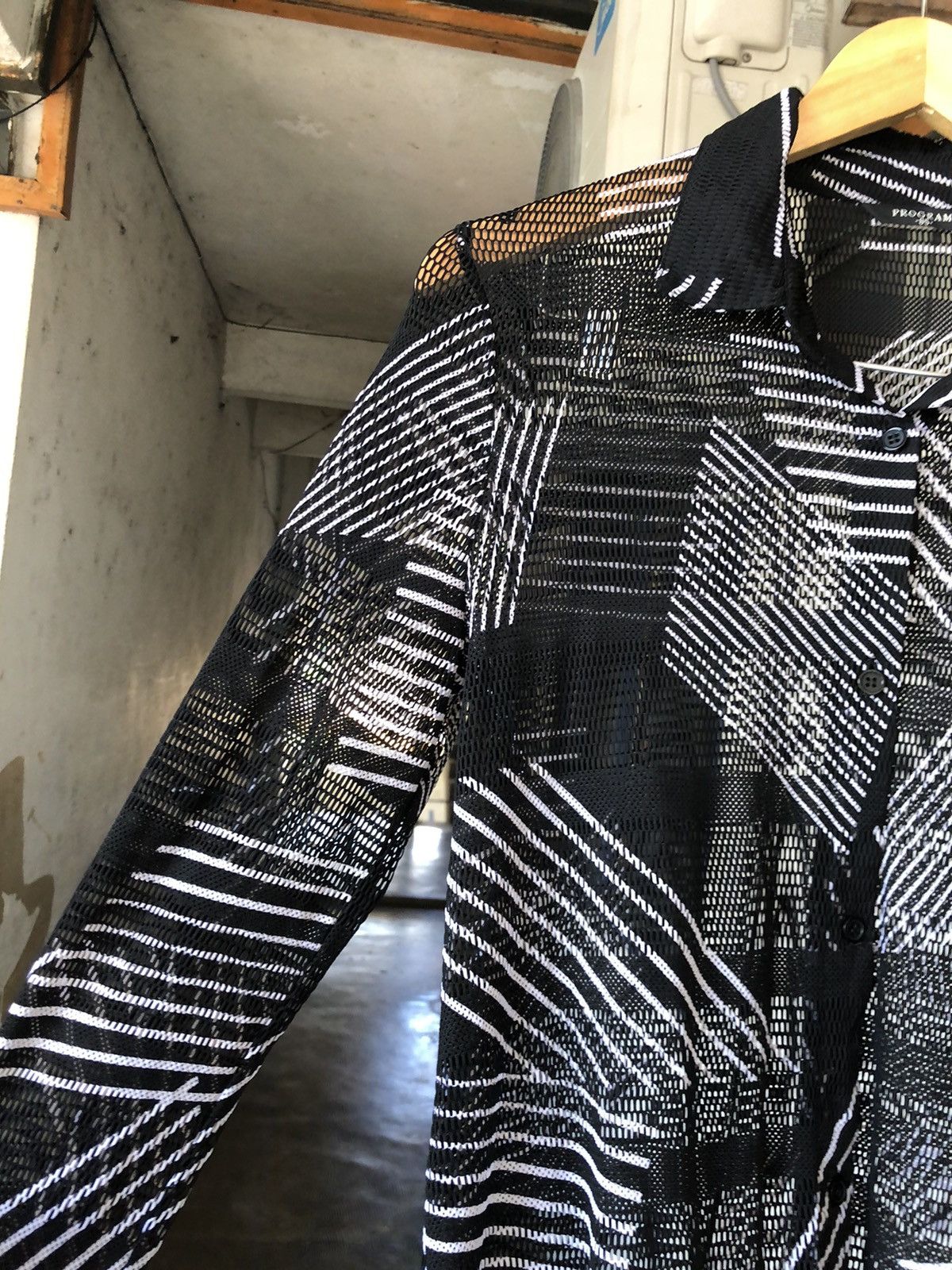Japanese Brand Issey Miyake Design Program Transparent Button Up Shirt Size XS / US 0-2 / IT 36-38 - 6 Thumbnail