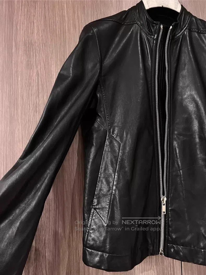 Rick Owens Rick Owens Minimal small standing collar leather jacket Size US M / EU 48-50 / 2 - 2 Thumbnail