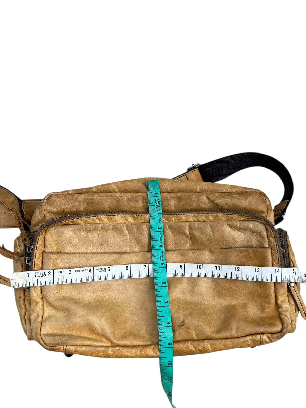 Leather LINK-KU Japan Stains Patina Horse Leather Messenger Bag Size ONE SIZE - 25 Thumbnail