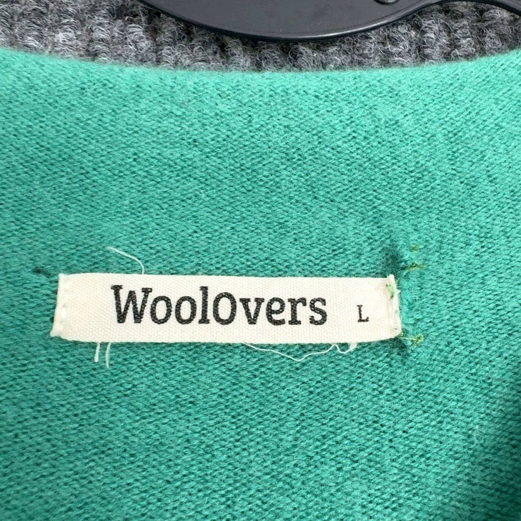 Vintage WoolOvers Sweater Womens L Green Merino Wool Cashmere Crew Neck Knit Minimalist Size L / US 10 / IT 46 - 3 Thumbnail