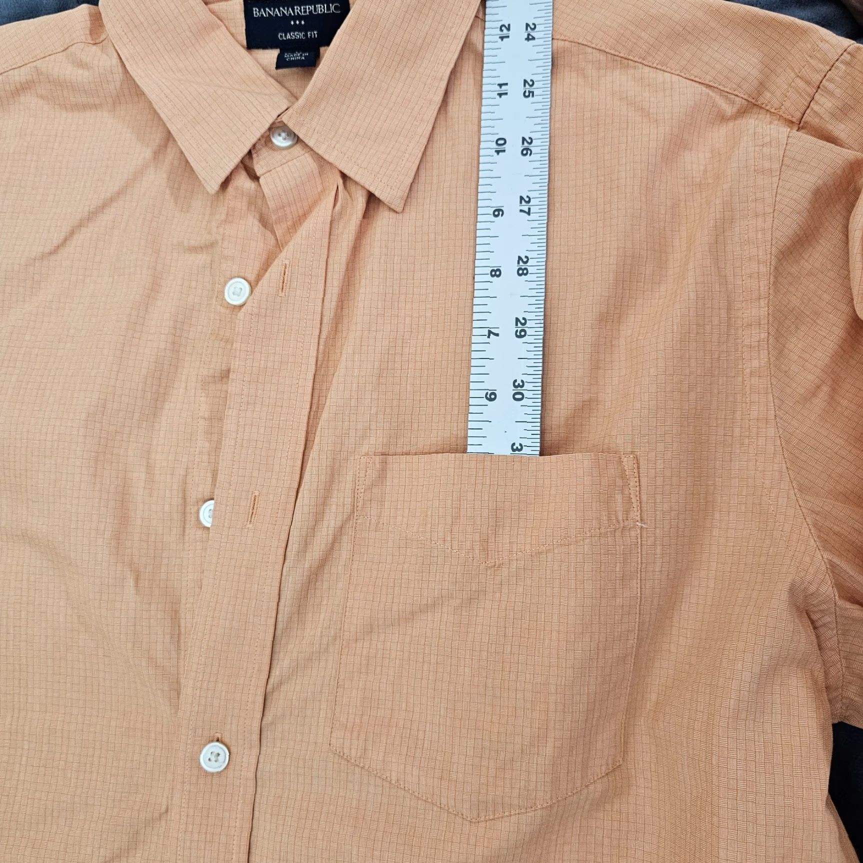 Banana Republic VINTAGE Banana Republic Button-Up Shirt Men Cotton Casual Dress Long Sleeve Size M Orange Summer Size US M / EU 48-50 / 2 - 3 Thumbnail