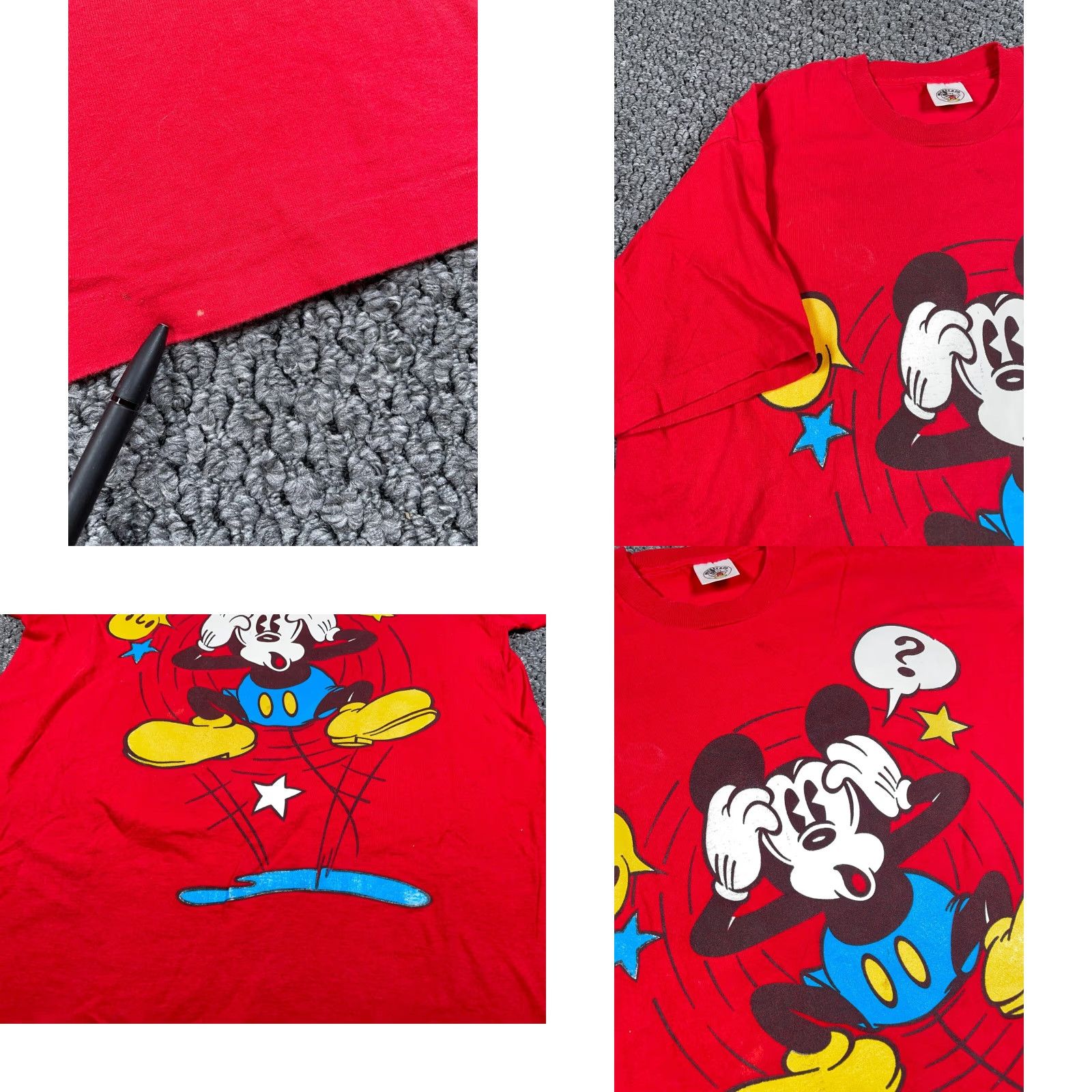 Vintage Mickey Mouse Co. T-Shirt Adult Large / One Size Red 90s Big Print Vintage Disney Shirt Mens Size US L / EU 52-54 / 3 - 8 Thumbnail