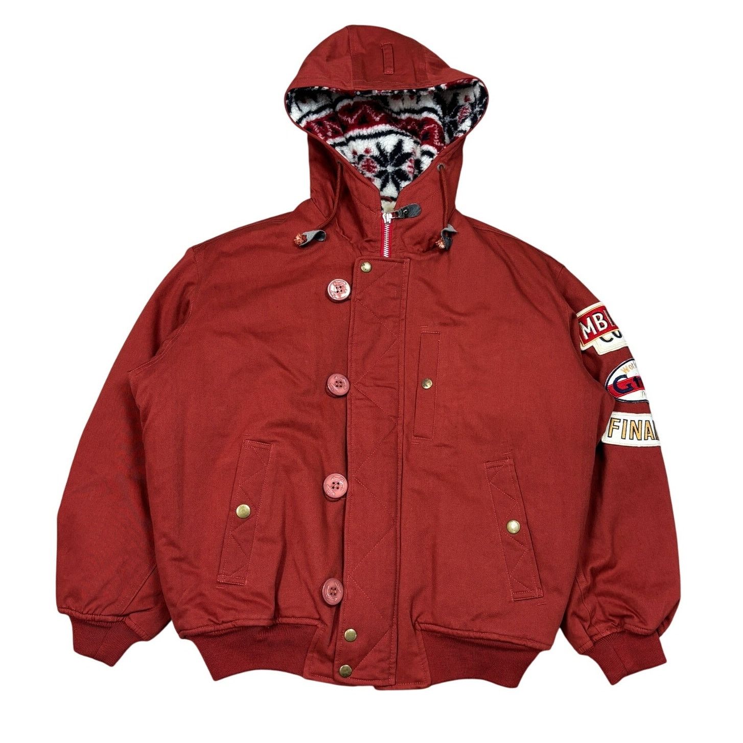 Vintage VTG Mike Birnies Final Score Shearling Lined Hooded Jacket M Size US M / EU 48-50 / 2 - 1 Thumbnail