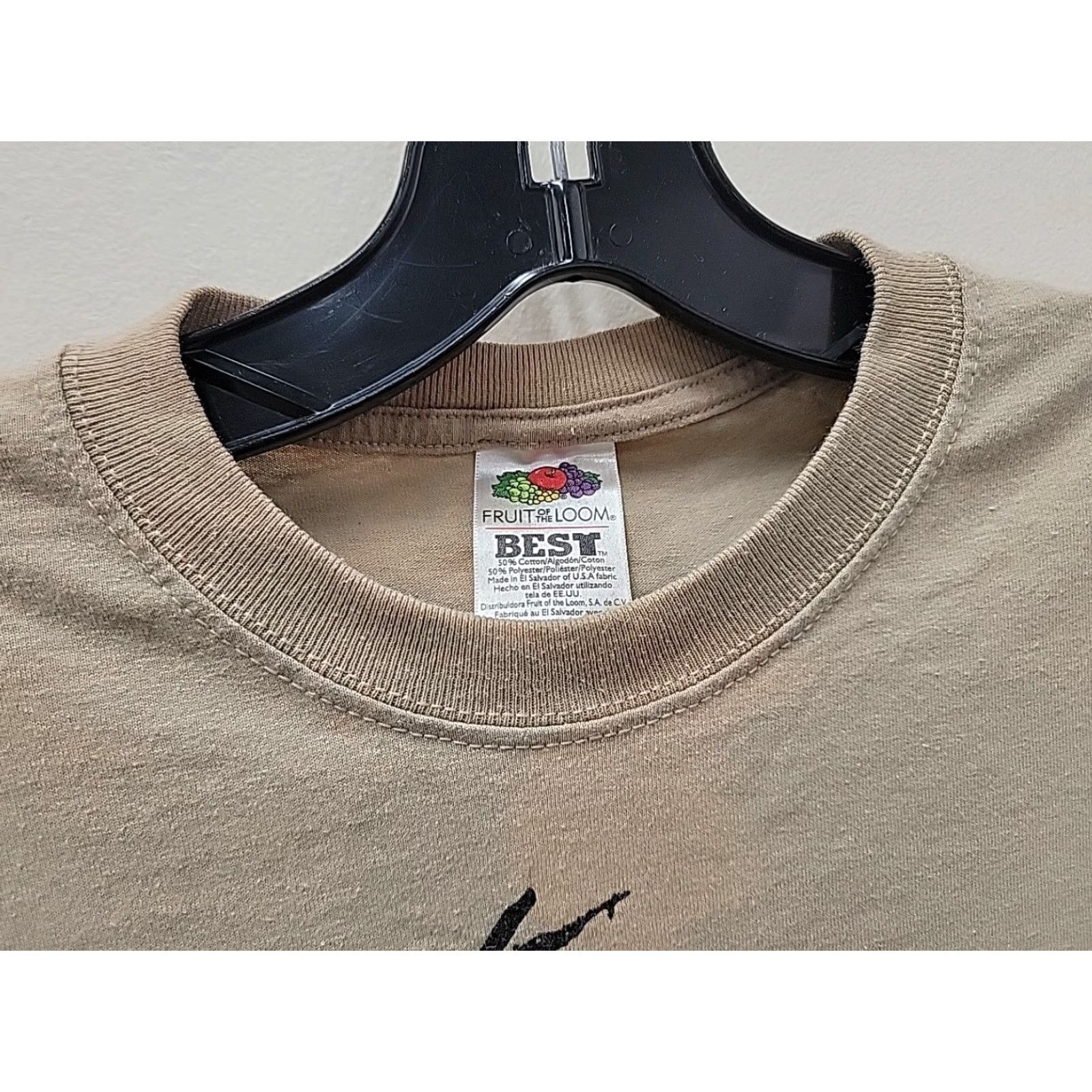 Fruit Of The Loom VINTAGE Black Panther Graphic T-Shirt Mens Medium Beige Fruit Of The Loom Size US M / EU 48-50 / 2 - 3 Thumbnail