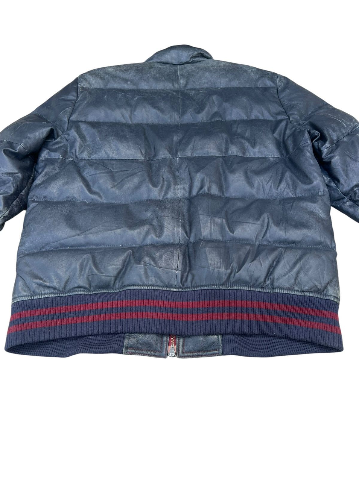 Japanese Brand VTG Nichiwa Wind Armour Patina Sheepskin Leather Down Jacket Size US L / EU 52-54 / 3 - 24 Thumbnail