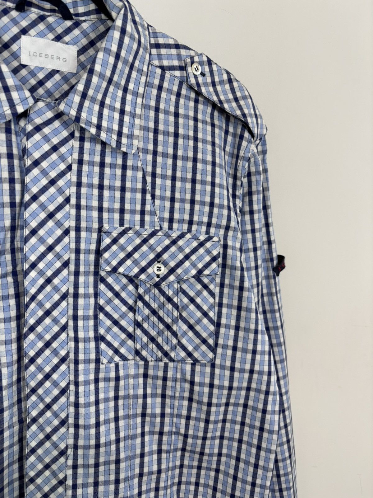 Iceberg Iceberg Vintage Men’s Gingham Check Long Sleeve Shirt Size US L / EU 52-54 / 3 - 7 Thumbnail