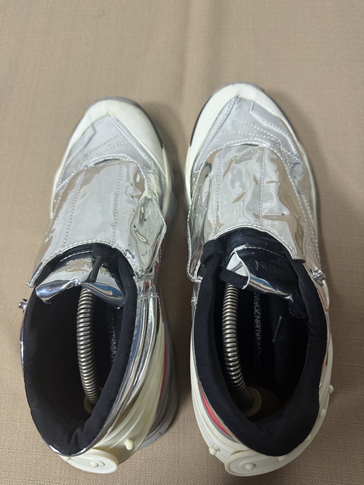 Calvin Klein 205W39NYC Calvin Klein 205W39NYC Cander Metallic Leather Sneakers Size US 10 / EU 43 - 9 Thumbnail