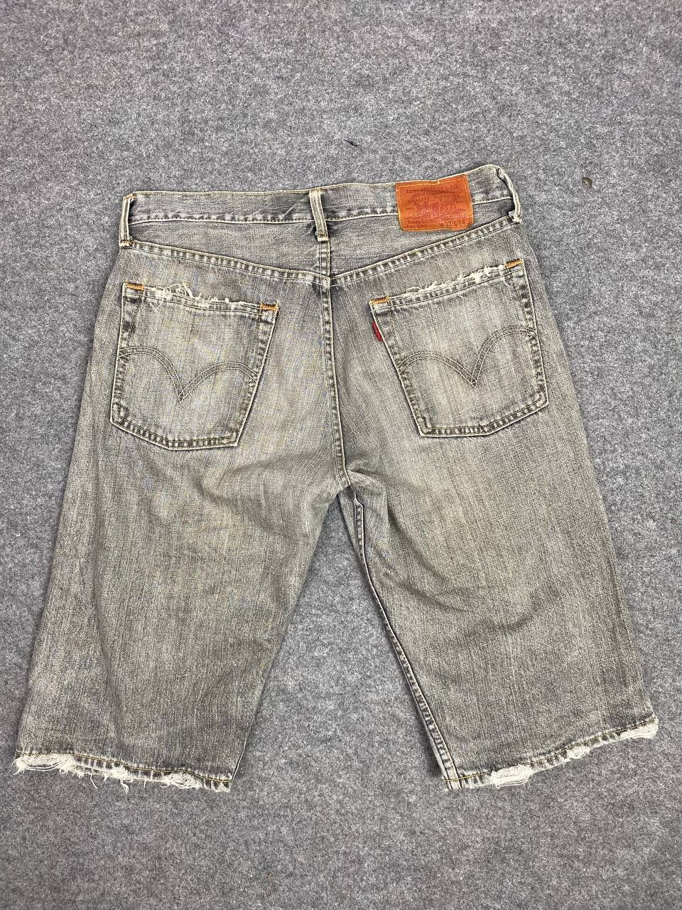 Levi's vintage levis 503 distressed short denim nice design Size US 35 - 1 Thumbnail