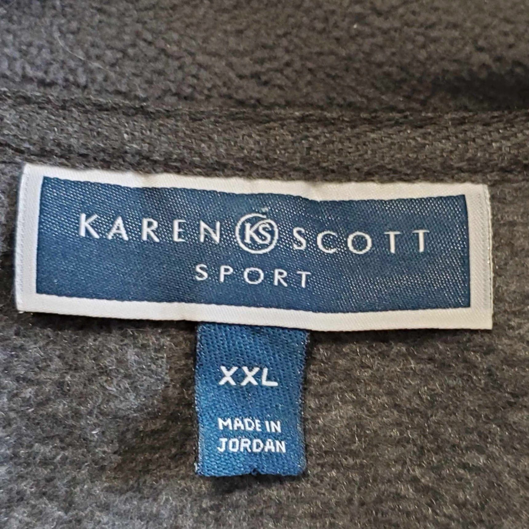 Vintage Karen Scott Womens 2XL Long Sleeve Full Zip Sweater Gray Size XXL / US 16-18 / IT 52-54 - 2 Thumbnail