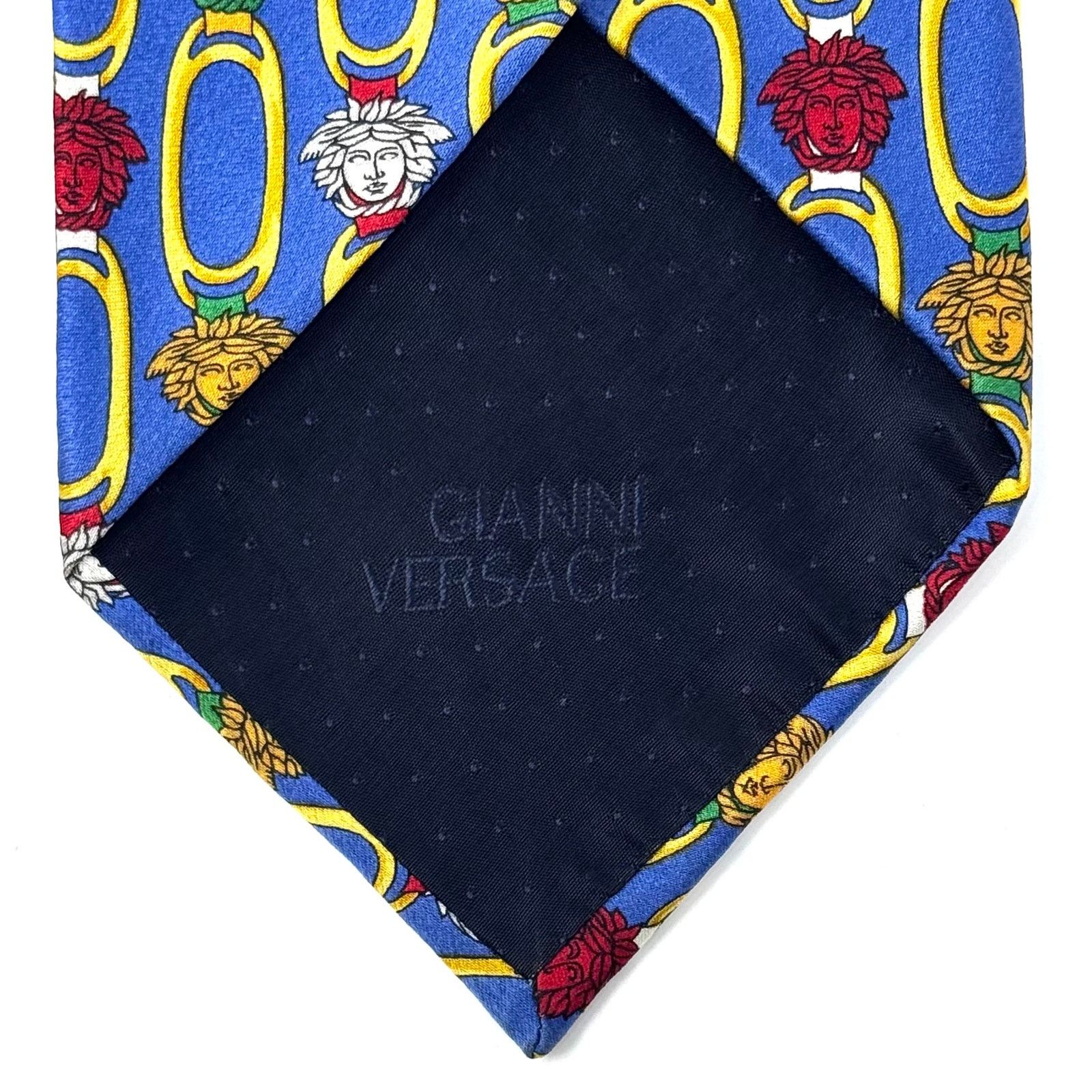 Versace Versace Blue Medusa Tie Size ONE SIZE - 6 Thumbnail