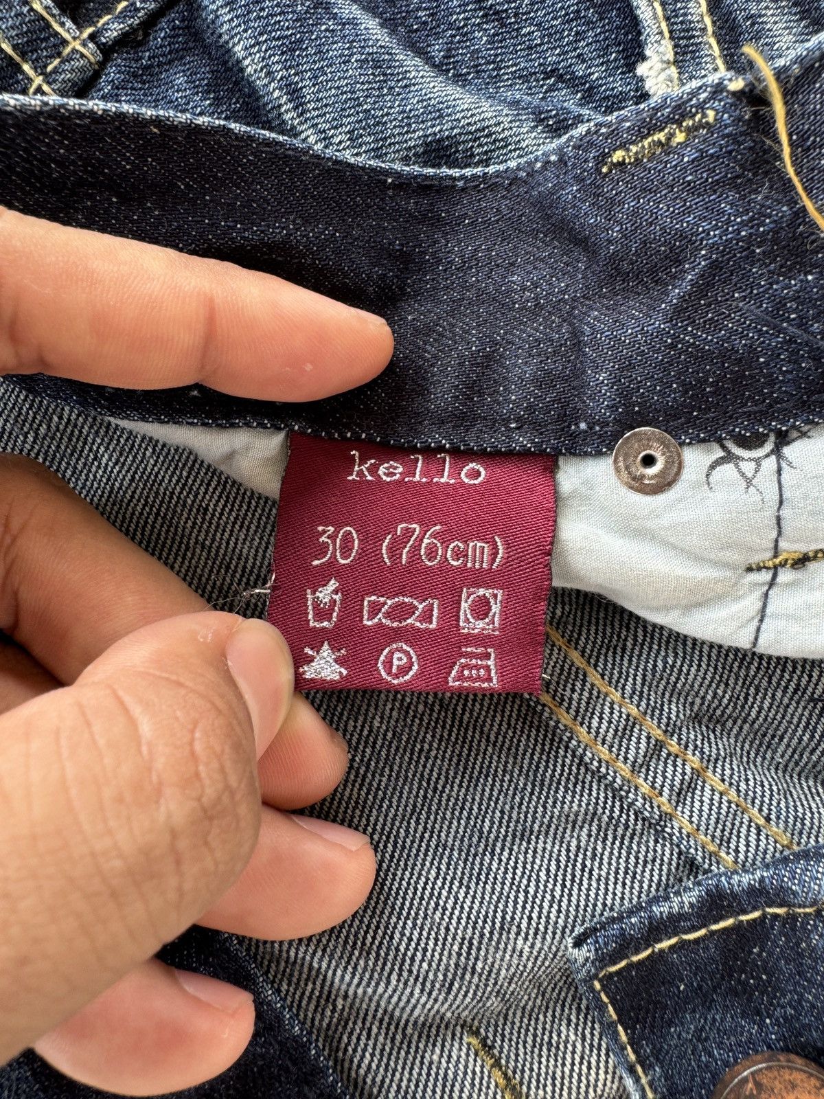 Japanese Brand Kello Distressed Fading Jeans lgb ifsix wasnine style Size US 32 / EU 48 - 4 Thumbnail