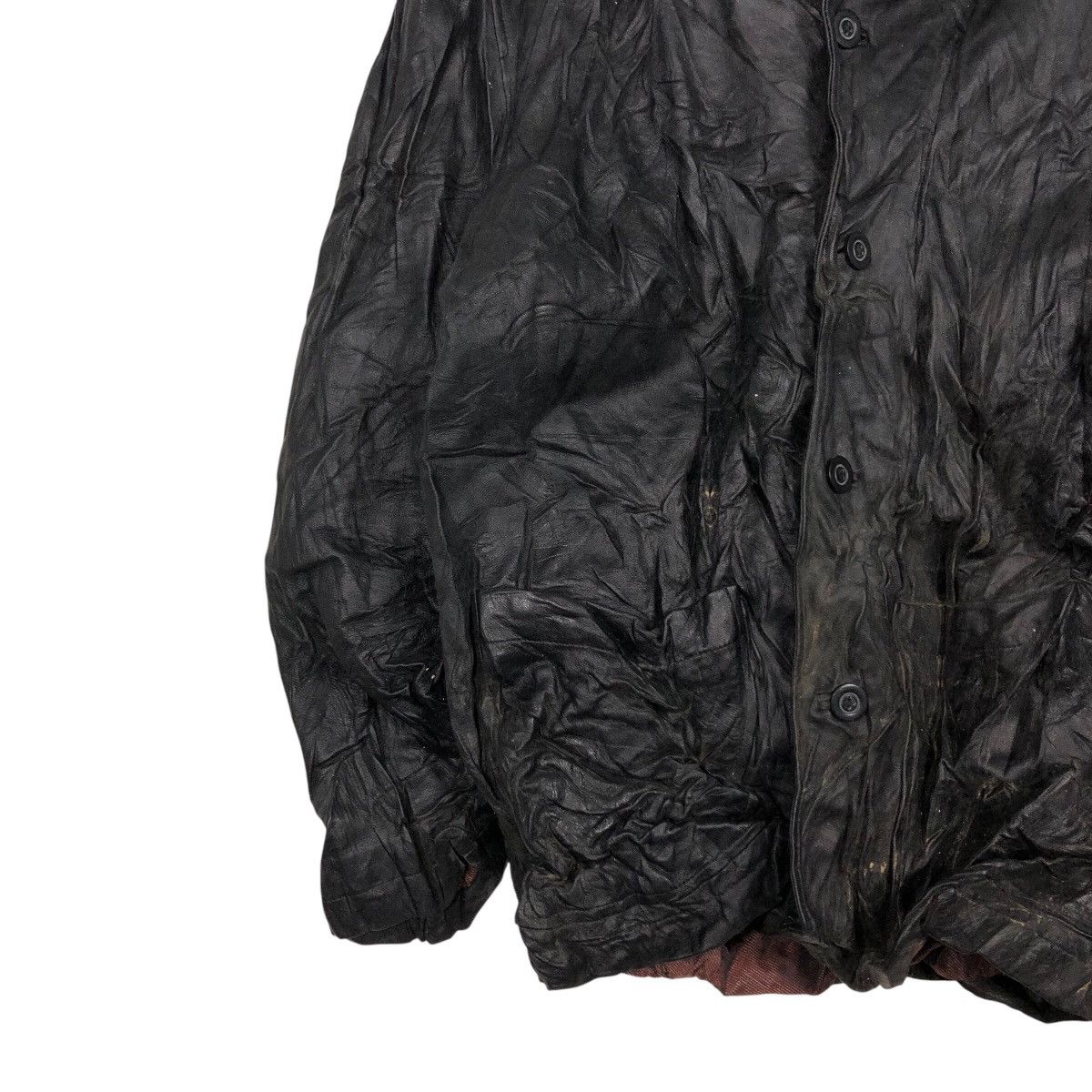 Issey Miyake 📌Vintage Genuine Leather Jacket Generous Blanket Size US L / EU 52-54 / 3 - 5 Thumbnail