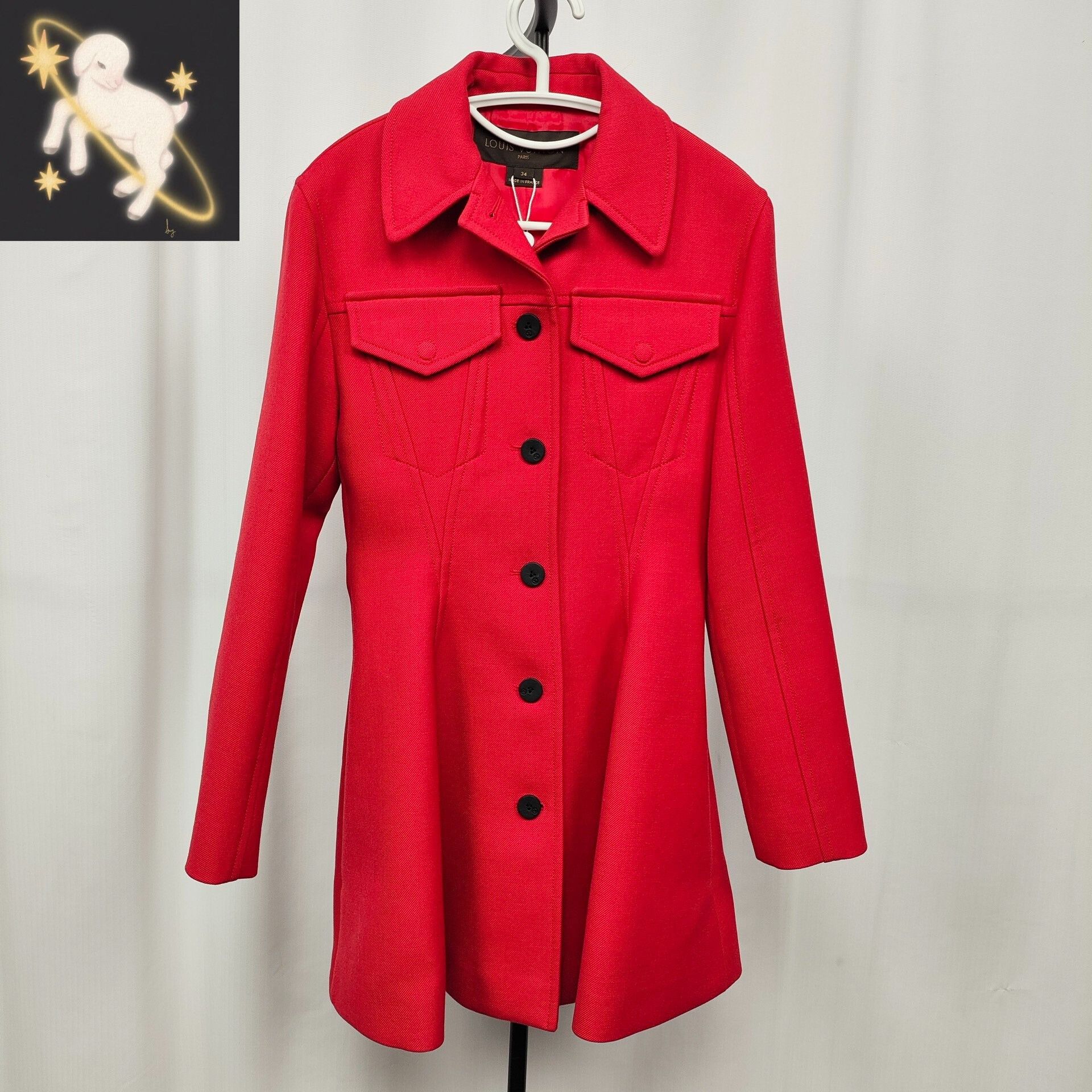 Louis Vuitton Louis Vuitton Red Coat 34 Women Size XS / US 0-2 / IT 36-38 - 1 Thumbnail