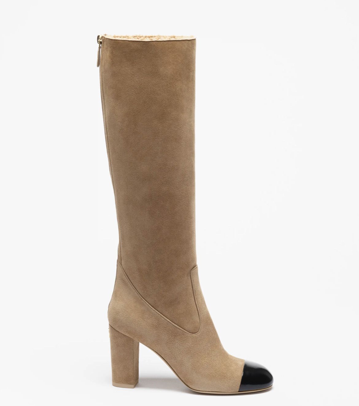 Chanel Chanel 24K Shearling Fur Logo Knee High Block Heel Boot 37.5 Size US 7.5 / IT 37.5 - 3 Thumbnail