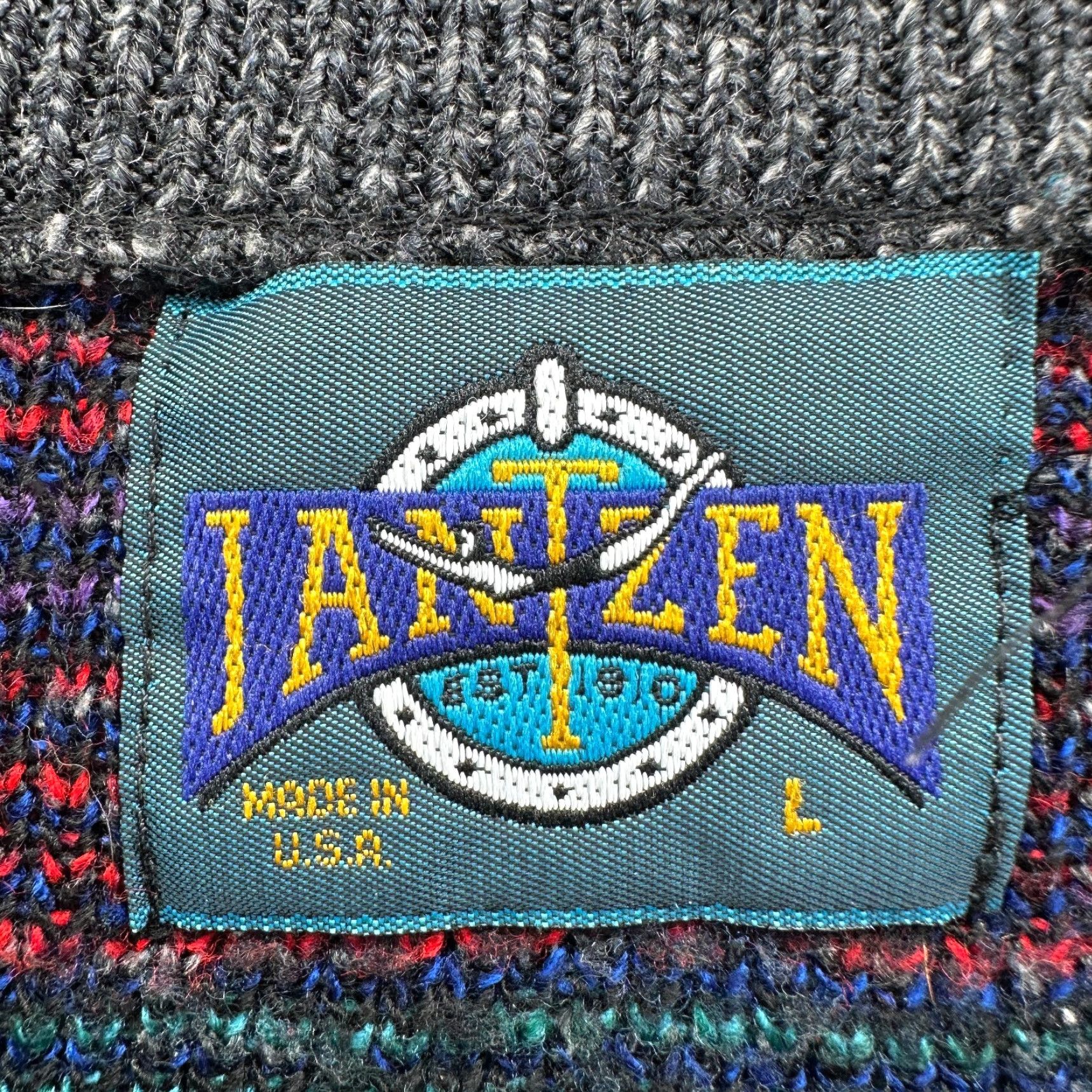 Jantzen VINTAGE Jantzen Pullover Knit Sweater Men Large Striped Long Sleeve Crew Neck Size US L / EU 52-54 / 3 - 6 Thumbnail