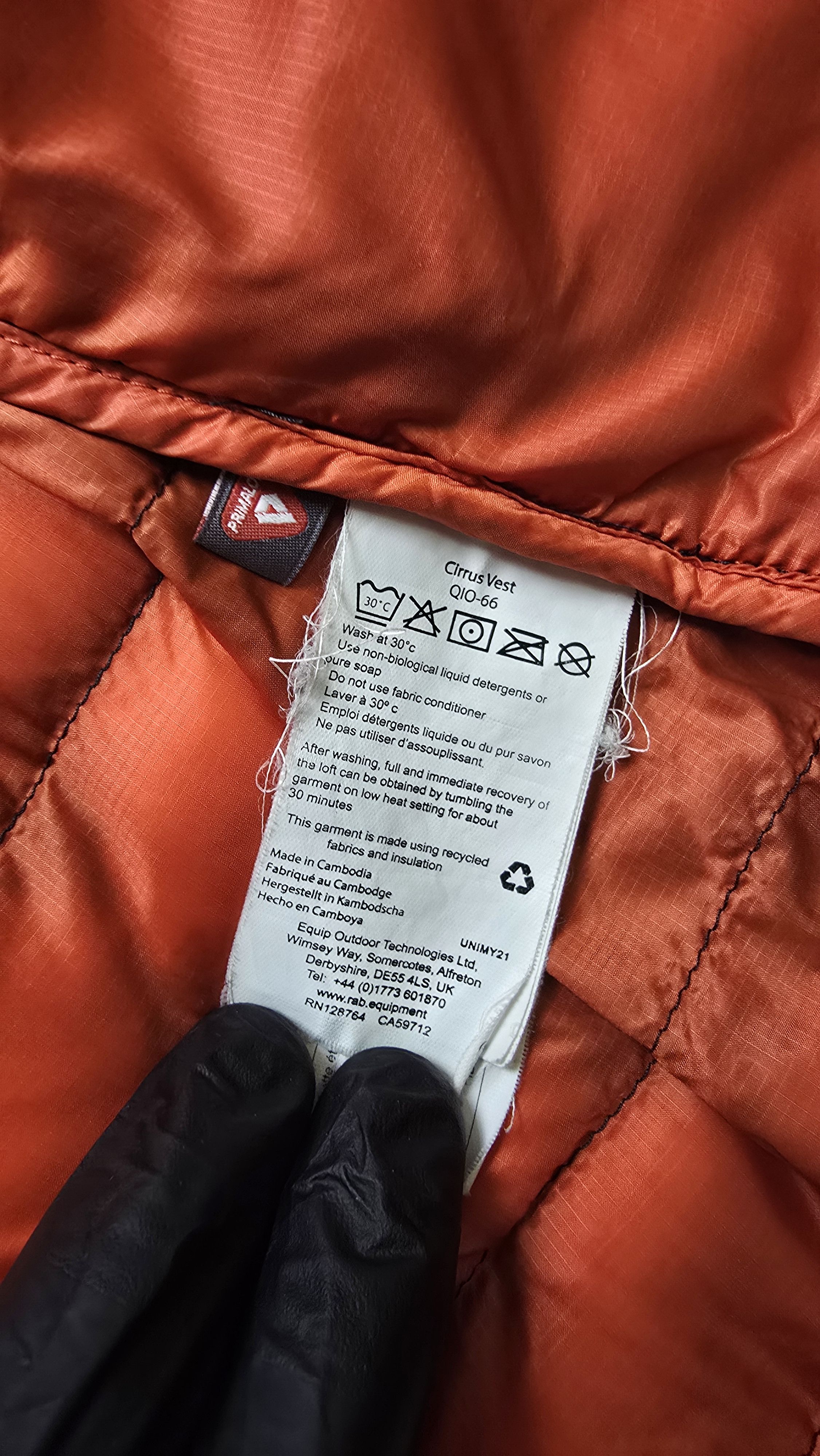 Rab Rab Cirrus Packable Pertex Quantum Primaloft Vest QIO-66 Size US L / EU 52-54 / 3 - 18 Thumbnail