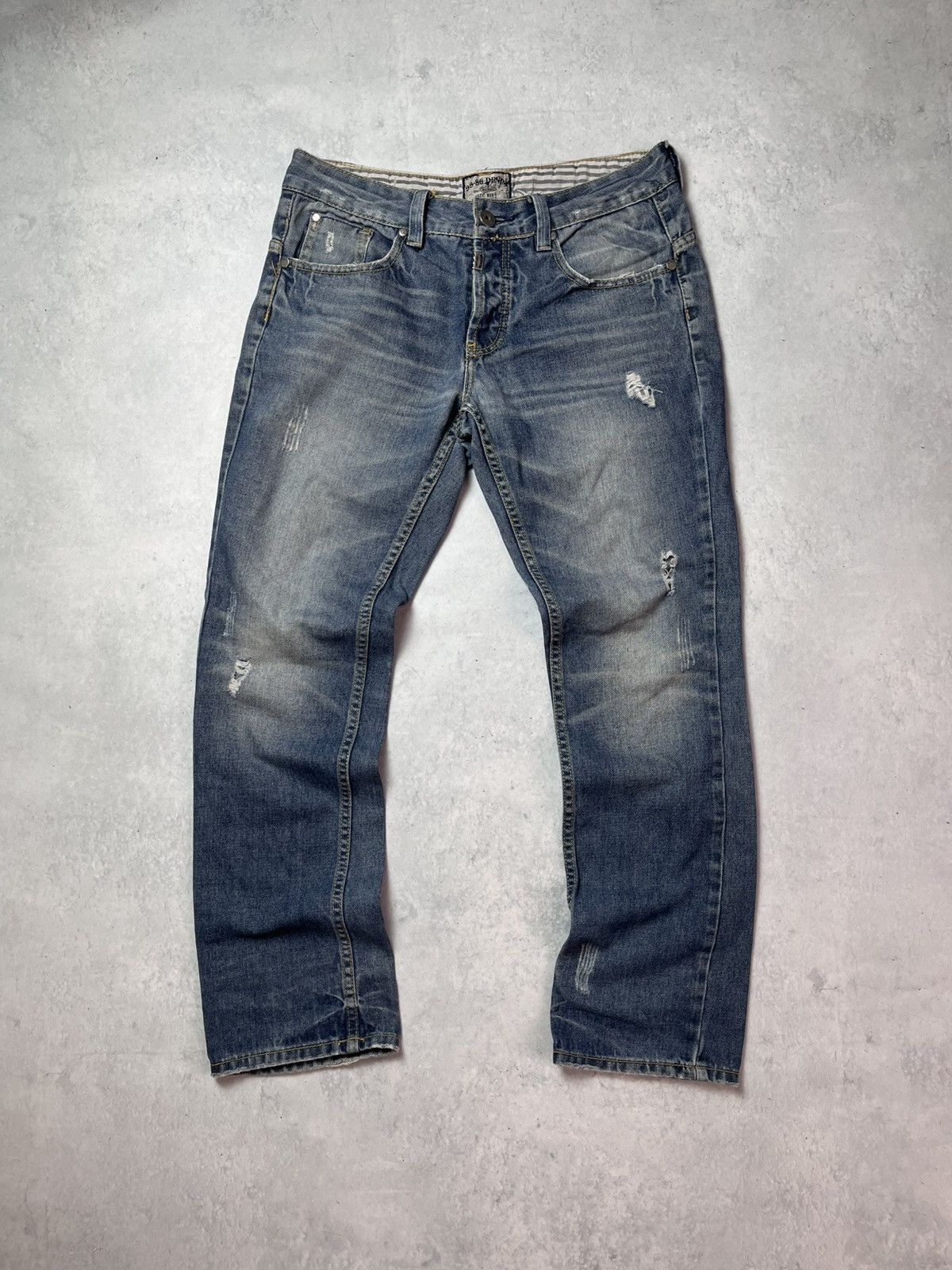 Japanese Brand Vintage 9886 Denim Jeans Distressed Y2K Grunge Aesthetic Size US 33 - 1 Thumbnail