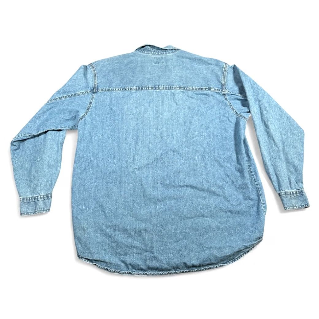 Levi's VINTAGE Levi's Shirt Levi's Denim Shirt Adult Large Light Blue 90s Size US L / EU 52-54 / 3 - 3 Thumbnail