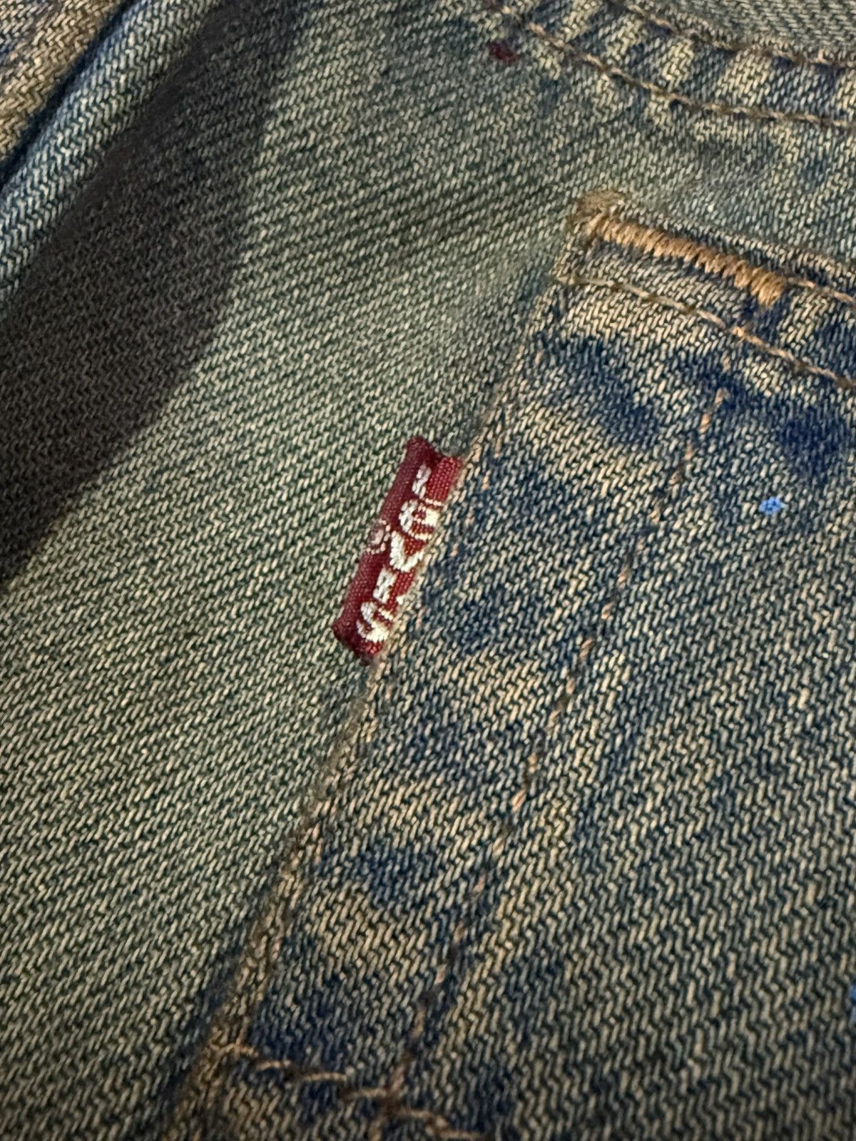 Levi's × Rei Kawakubo × Vintage Vintage LEVIS 501 Mud Wash Paint Splatter Junya Style Jeans Size US 34 / EU 50 - 17 Thumbnail