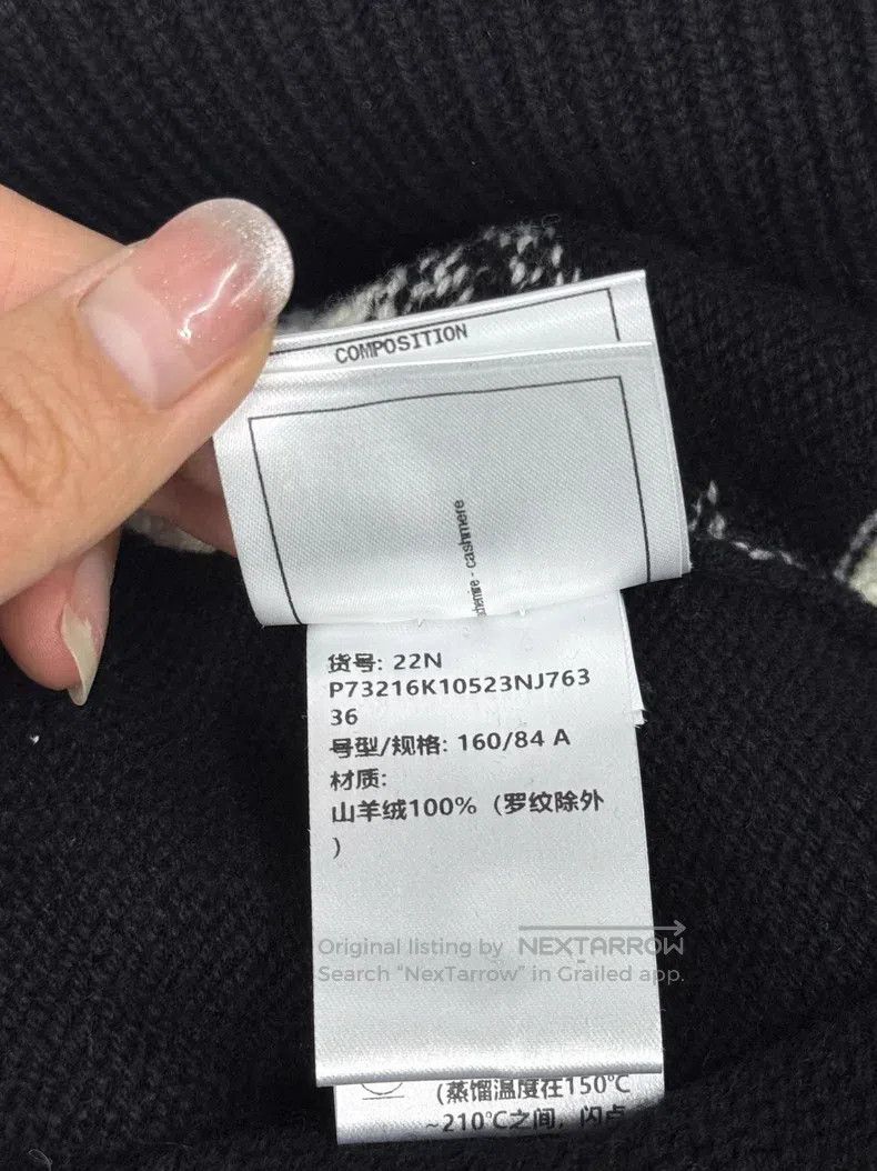 Chanel Chanel Ski series big logo black and white checkered sweat Size XS / US 0-2 / IT 36-38 - 6 Thumbnail