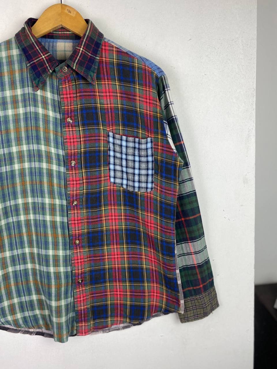Japanese Brand japanese brand patchworks flannel shirt nice design Size US M / EU 48-50 / 2 - 3 Thumbnail