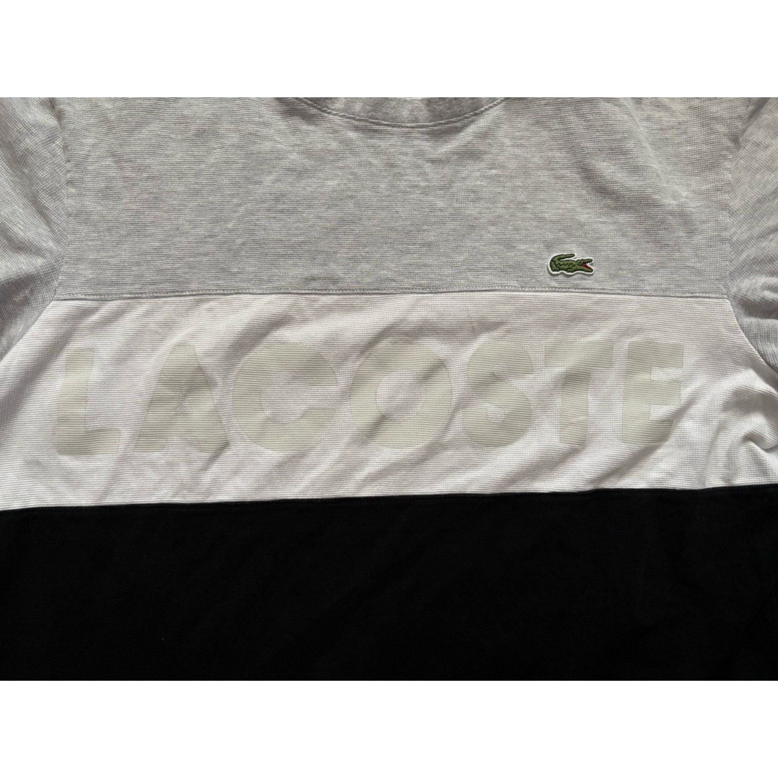 Lacoste Lacoste Sport Spellout T-Shirt Black Grey Mens Tee SZ FR7 XL Size US XL / EU 56 / 4 - 2 Thumbnail