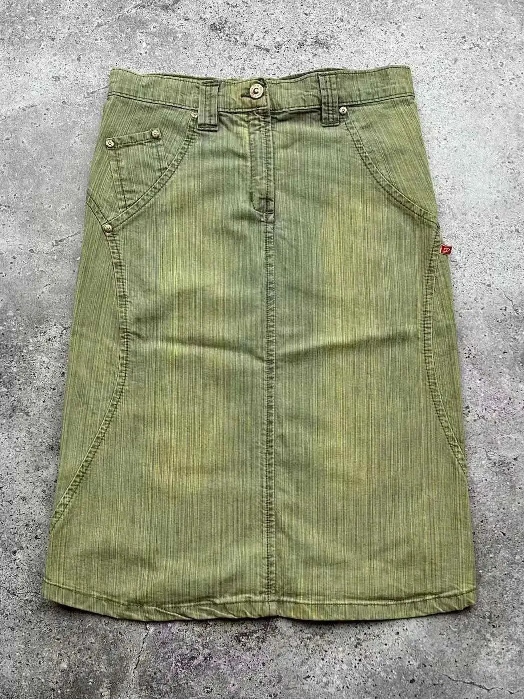 Japanese Brand Vintage Faded Midi Skirt C149(V466) Size 26" / US 2 / IT 38 - 1 Thumbnail