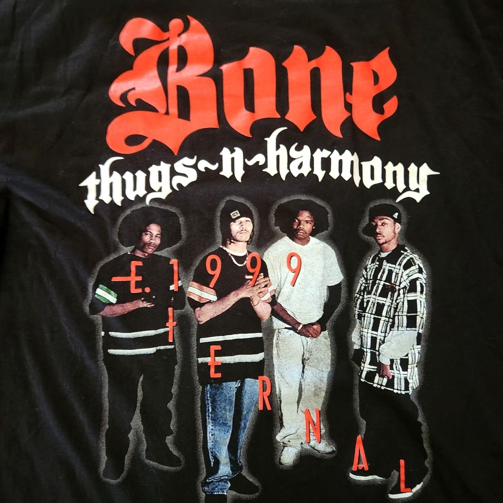 Vintage Bone Thugs-n-Harmony T-Shirt XL Black Mens Hip Hop 1999 Eternal Album Rare Tee Size US XL / EU 56 / 4 - 2 Thumbnail