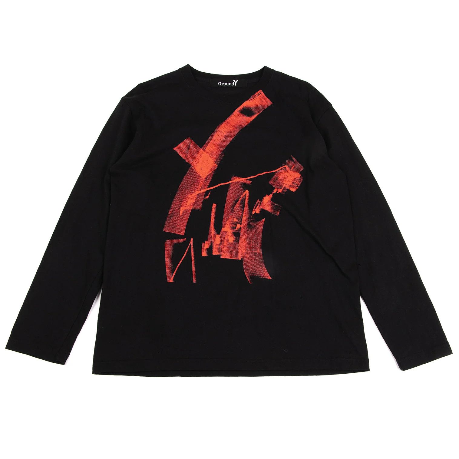 Yohji Yamamoto Logo Print T-shirt in Black and Red Size US M / EU 48-50 / 2 - 1 Thumbnail
