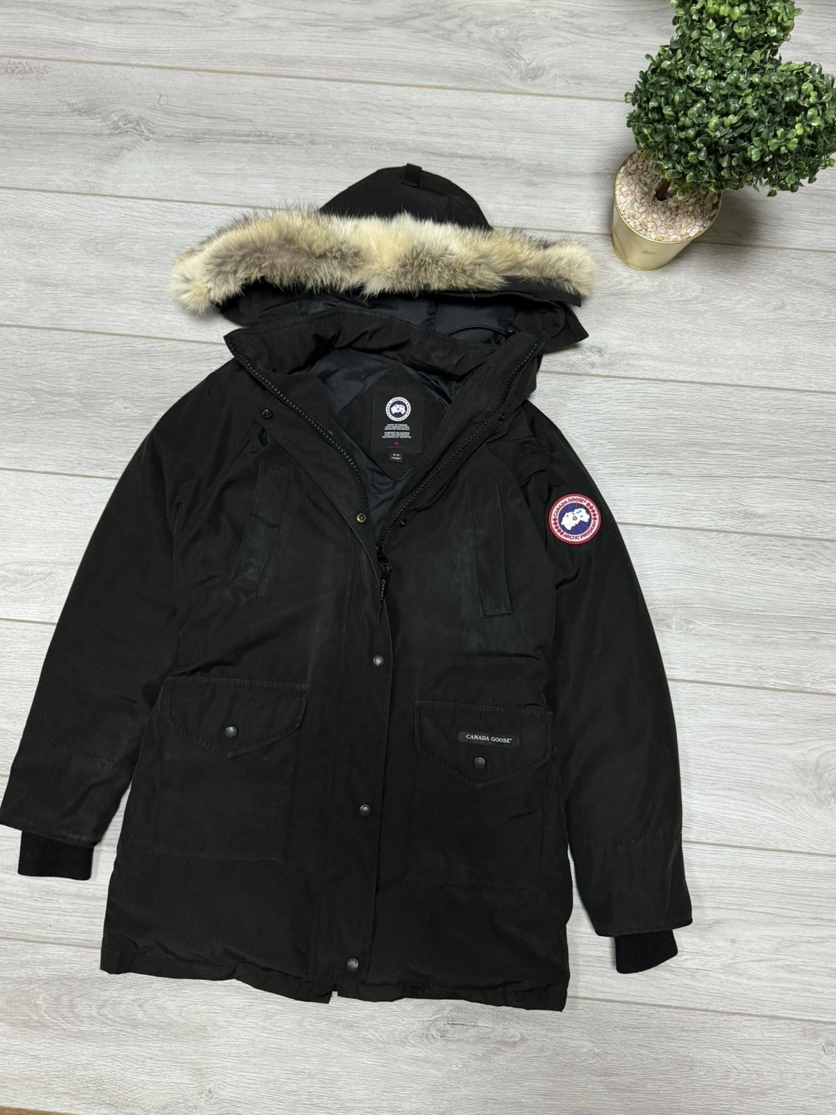 Canada Goose × Vetements Canada Goose Trillium Parka down jacket hood Coyote fur Size M / US 6-8 / IT 42-44 - 1 Thumbnail