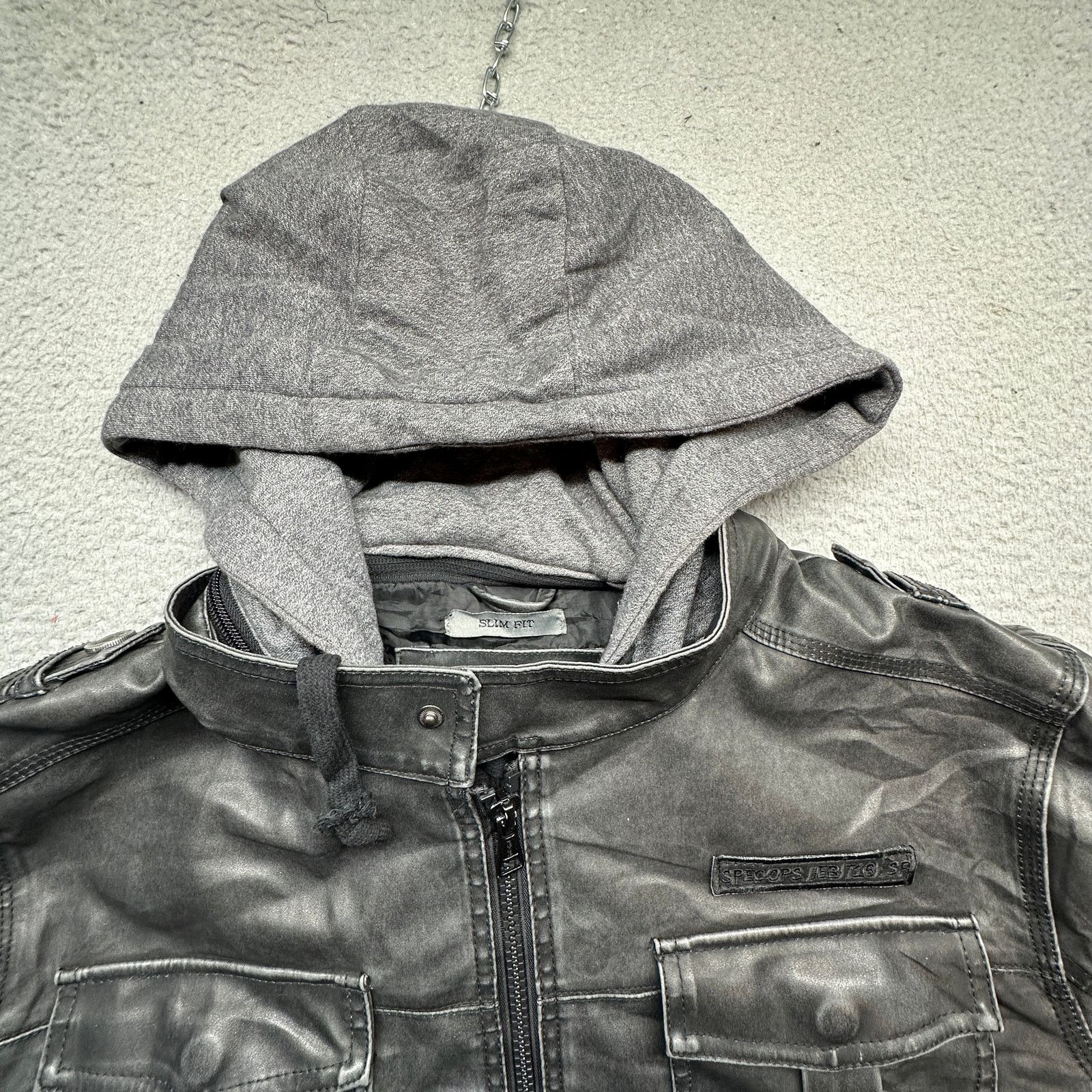BKE BKE Faux Leather Jacket XL Lined Full Zip Biker Motorcycle Size US XL / EU 56 / 4 - 7 Thumbnail