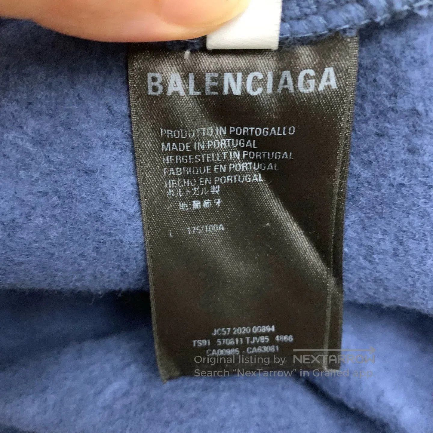 Balenciaga Balenciaga Blue Embroidered Logo Hoodie. Size US L / EU 52-54 / 3 - 7 Thumbnail
