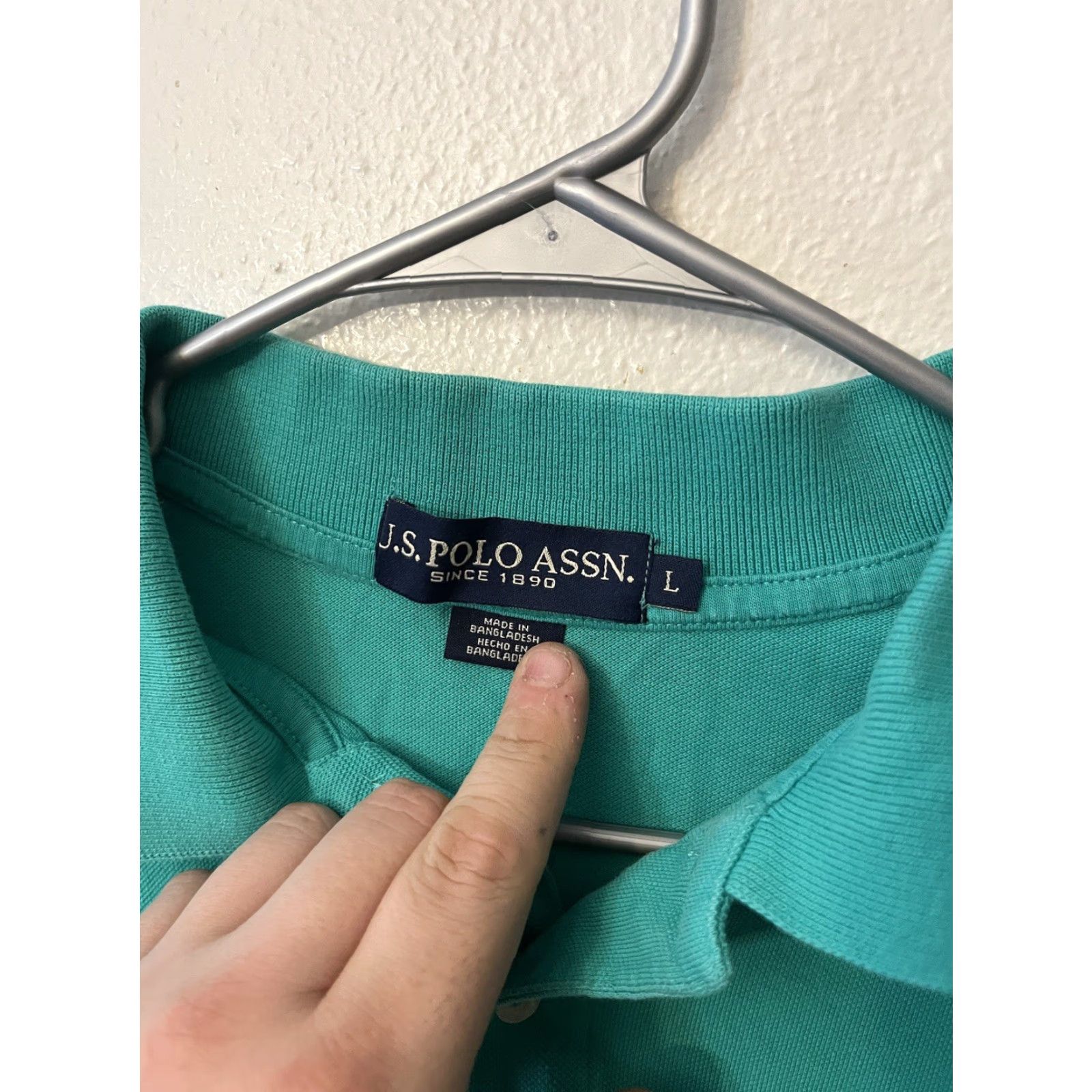 Vintage US Polo Assn Polo Shirt Short Sleeve Collared Shirt Size Large Green Logo Men's Shirt Size US L / EU 52-54 / 3 - 2 Thumbnail