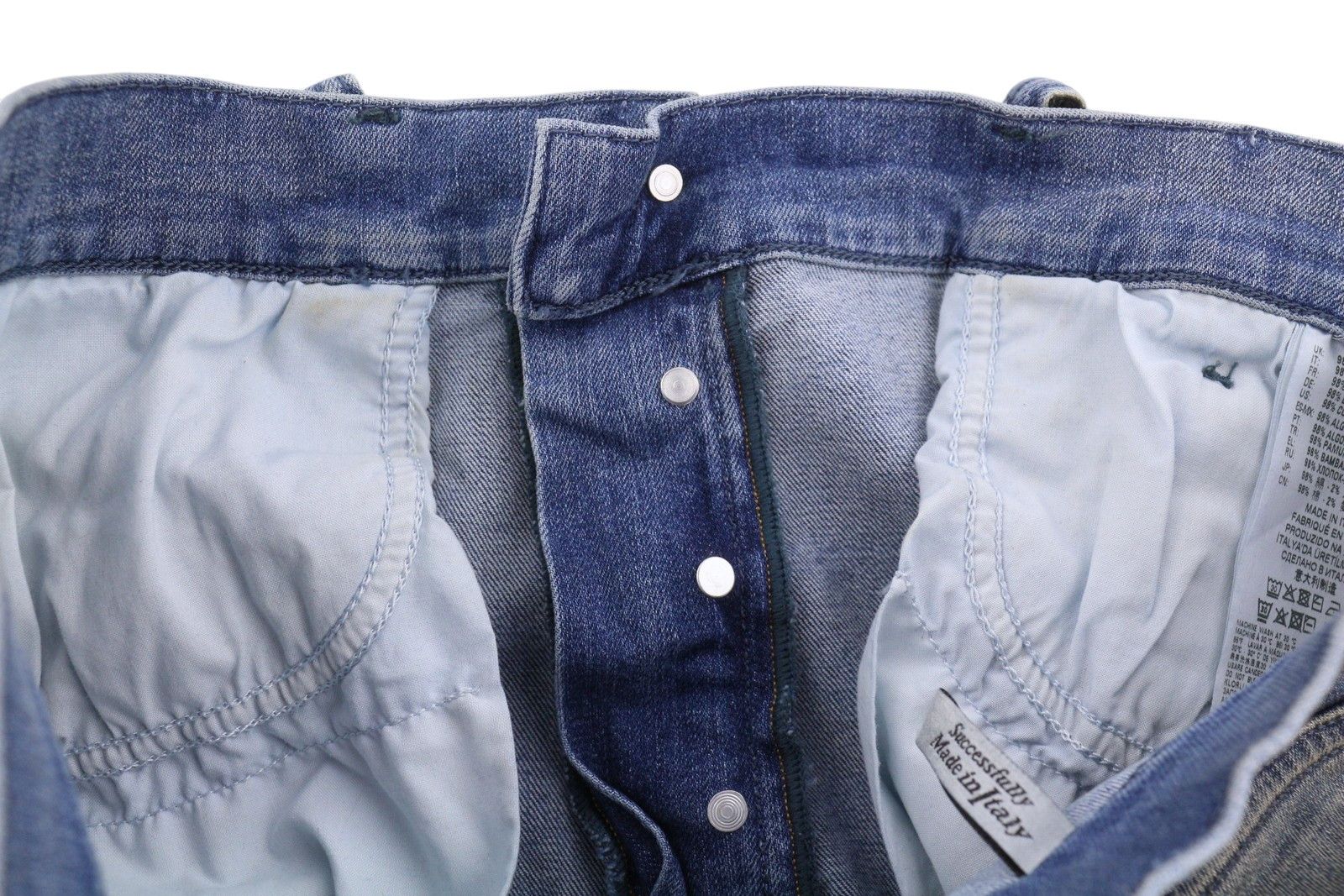 Diesel D-VIDER 084AQ W30/L32 Blue Distress Drop Crotch Jeans 89130 Size US 30 / EU 46 - 10 Thumbnail