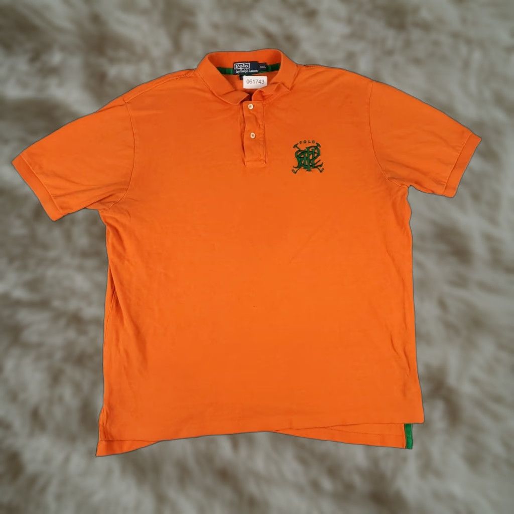 Ralph Lauren VINTAGE Ralph Lauren Polo Shirt Mens Size 2XL Short Sleeve Orange Casual Cotton Logo Collared Size US XXL / EU 58 / 5 - 1 Thumbnail