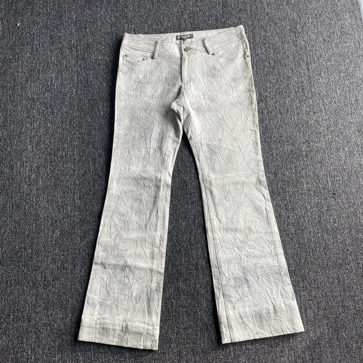 image of Vintage Tornado Mart Super Flare Washed Punk Denim Pants in Grey, Men's (Size 30)