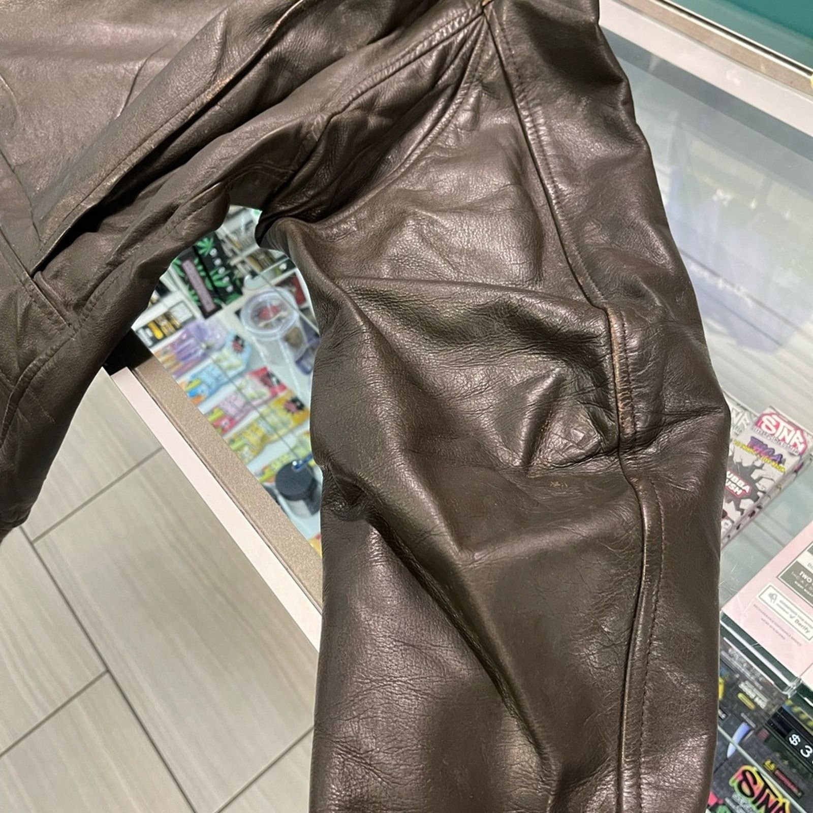 Vintage Vtg WW2 Marine Corp Cockpit Top Gun G-1 Leather Jacket Size US L / EU 52-54 / 3 - 13 Thumbnail