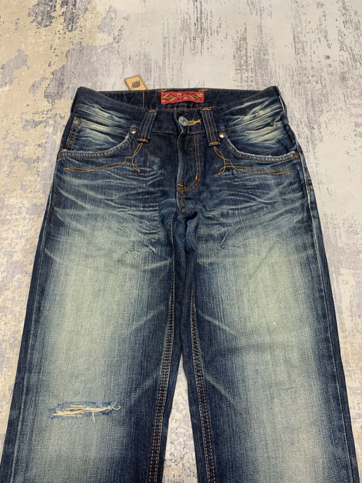 Edwin EDWIN XVS WESTERN COWBOY STYLE LOW RISE JEANS Size US 29 - 2 Thumbnail