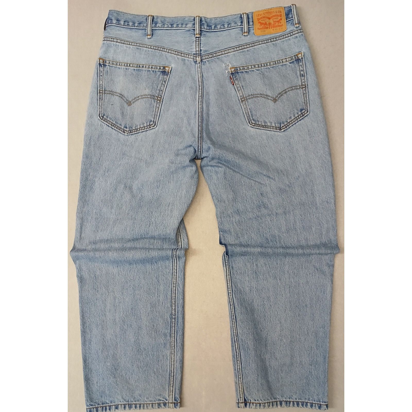 Levi's Levis 550 (40x30) Relaxed Fit Straight Leg Light Denim Jeans Size US 40 / EU 56 - 7 Thumbnail