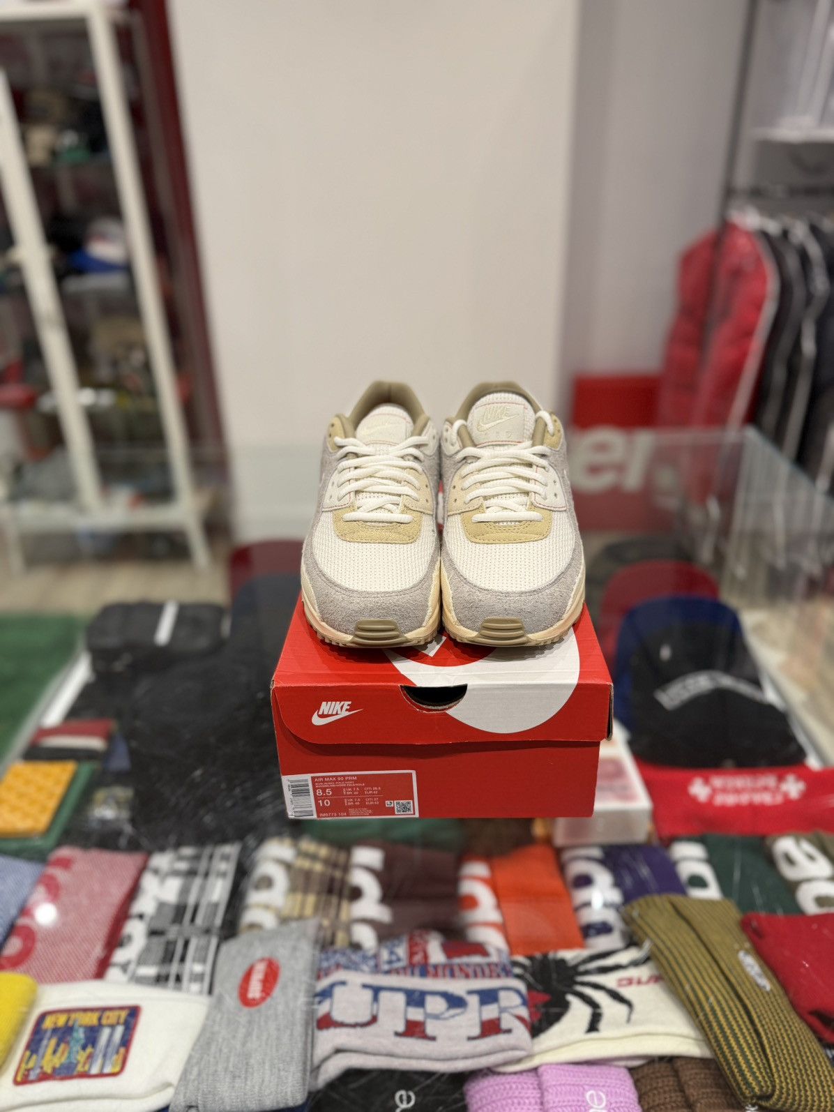 Nike Nike Air Max 90 Premium Pale Ivory Size: 8.5 Size US 8.5 / EU 41-42 - 3 Thumbnail