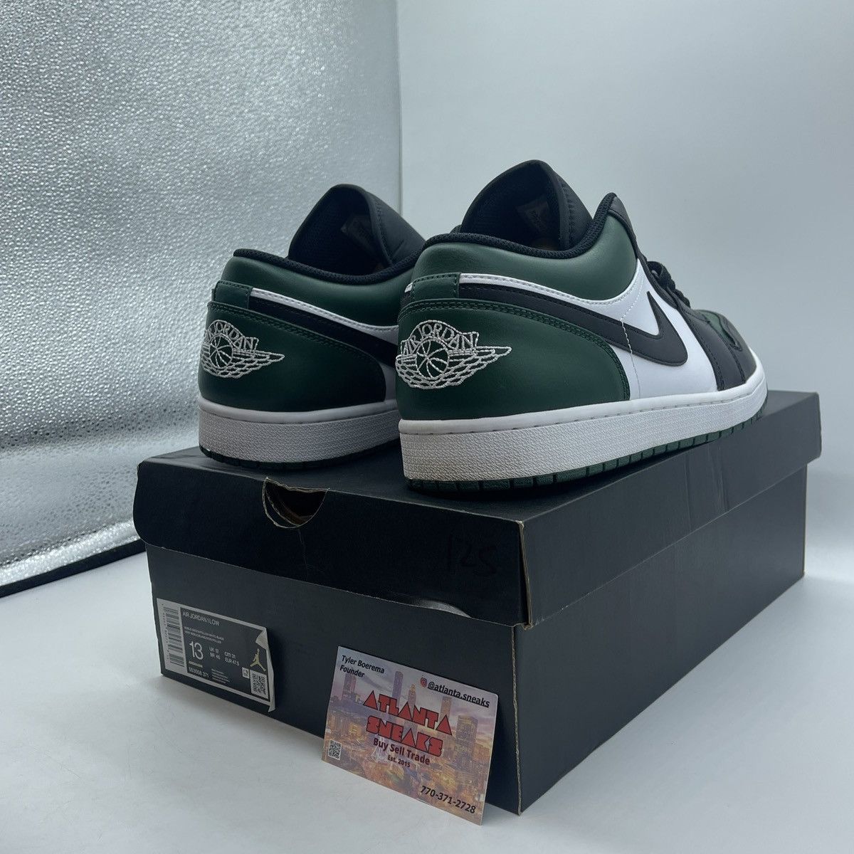 Jordan Brand Air Jordan 1 low green toe Size US 13 / EU 46 - 5 Thumbnail