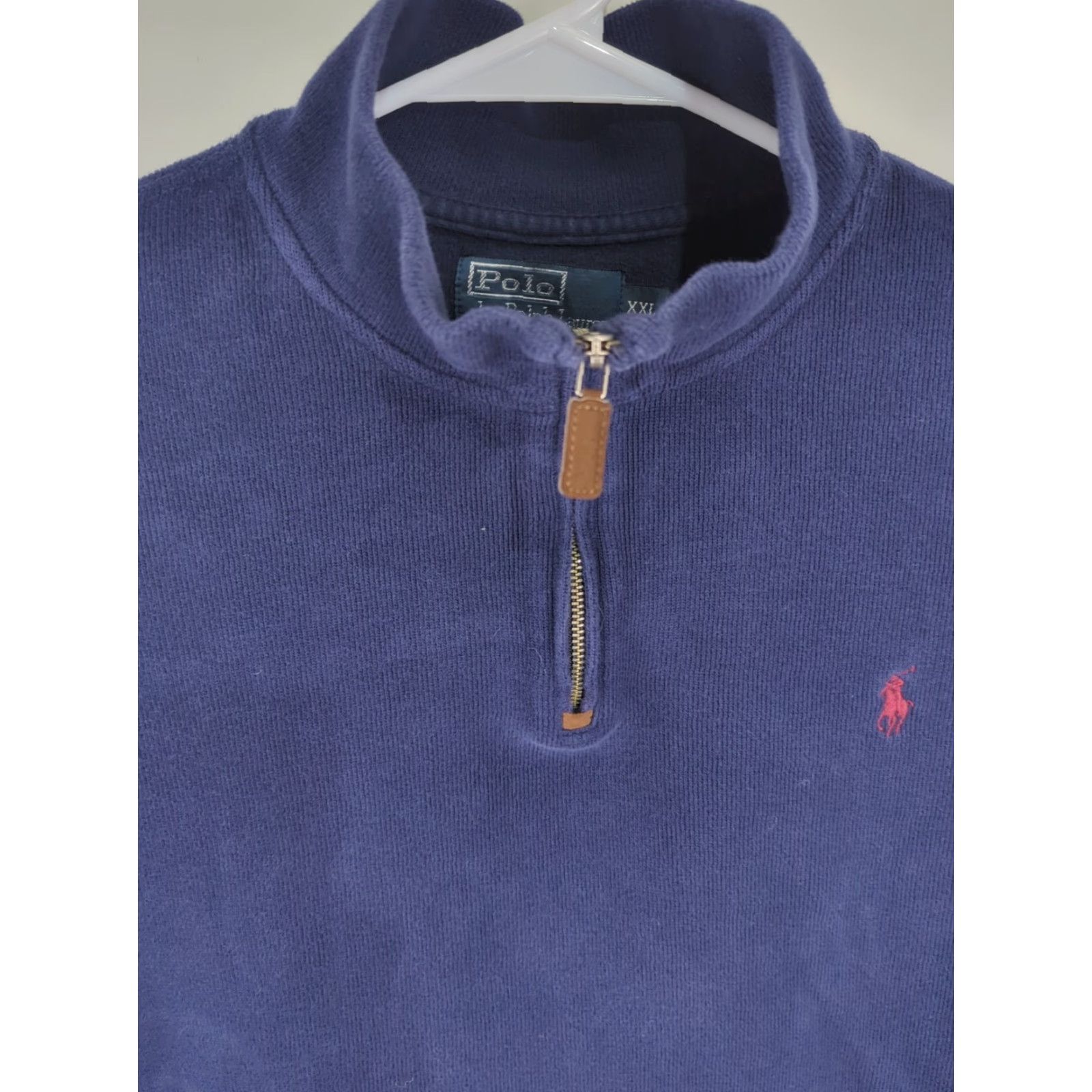Polo Ralph Lauren Polo Ralph Lauren Sweater Mens 2XL Blue 1/4 Zip Pullover Long Sleeve Size US XXL / EU 58 / 5 - 3 Thumbnail