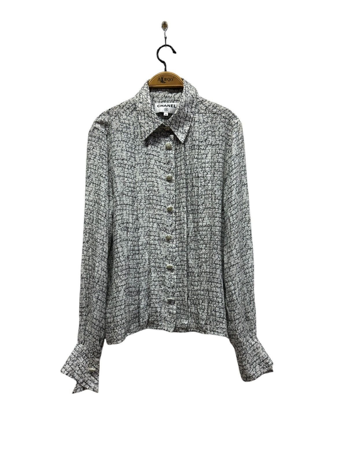 Chanel Chanel coco silk pleated longsleeve Size M / US 6-8 / IT 42-44 - 1 Thumbnail
