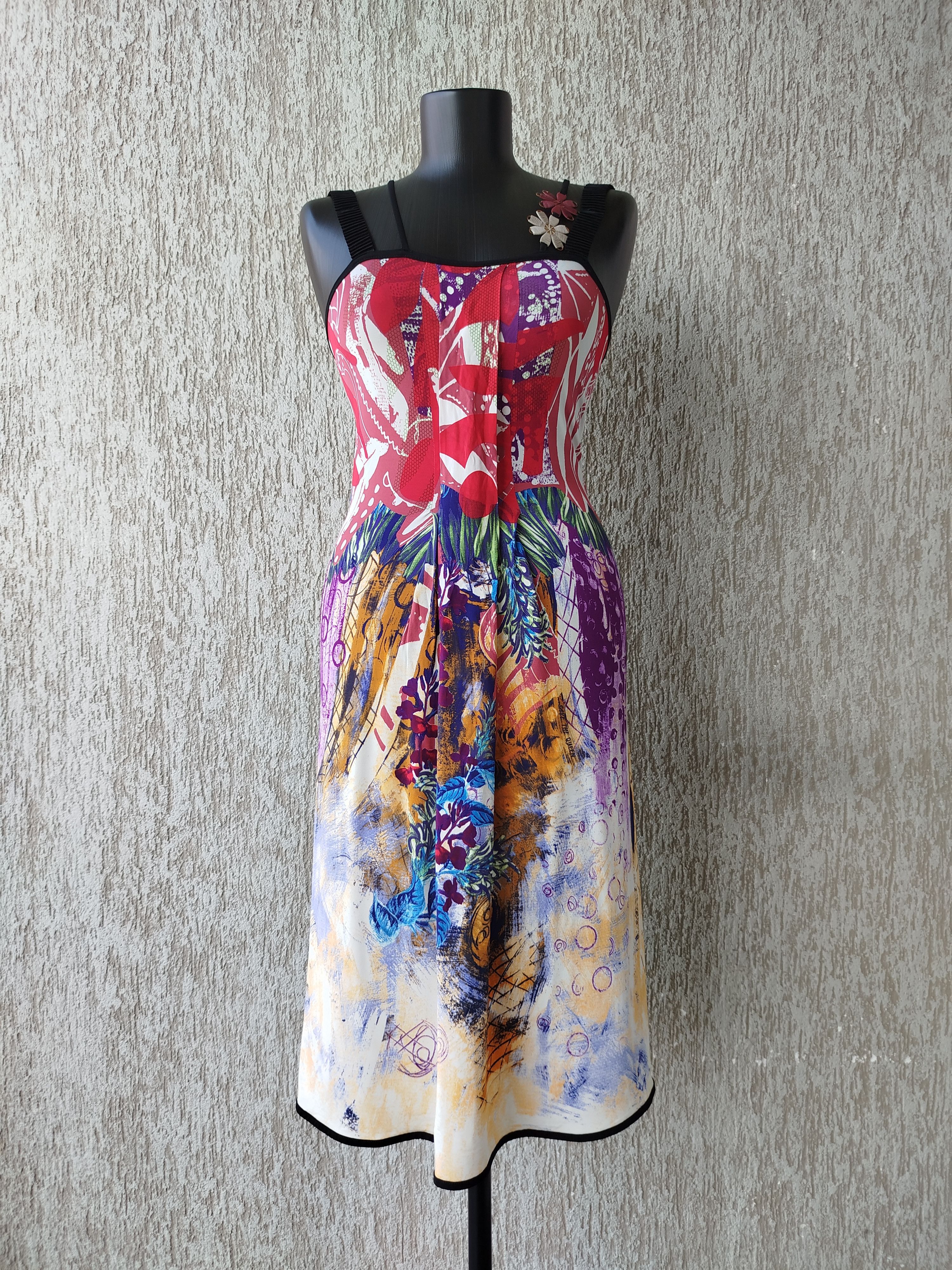 Jean Paul Gaultier Save The Queen Dress Sleeveless Art Jersey Size M-L Size L / US 10 / IT 46 - 3 Thumbnail