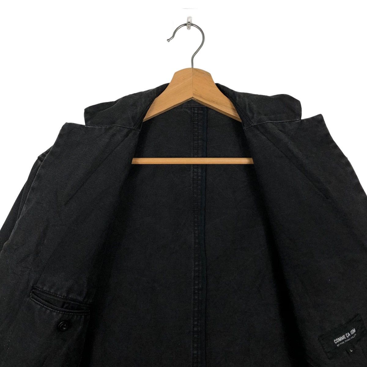 Comme Ca Ism 🔥Iconic Black - Double Breast Chore Hickory Work Jacket Size US L / EU 52-54 / 3 - 10 Thumbnail