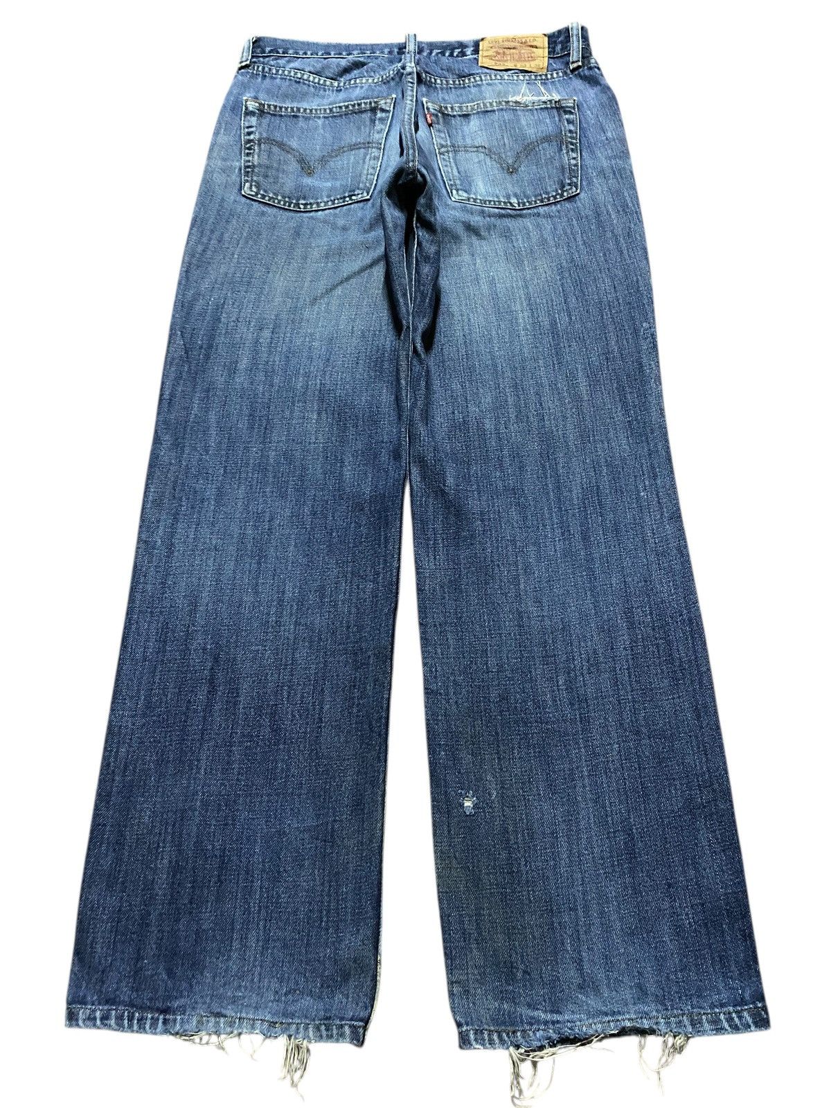 Levi's Vintage Clothing Vintage Levis 553 Mud Wash Distressed Loose Jeans Size US 32 / EU 48 - 2 Thumbnail